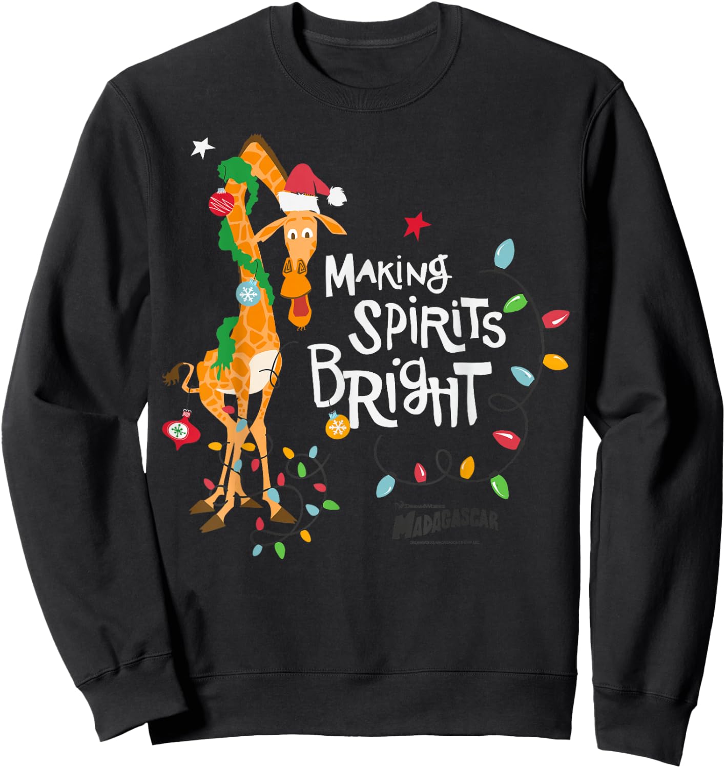 DreamWorks Madagascar Holiday Melman Making Spirits Bright Sweatshirt - Sweatshirt | Black