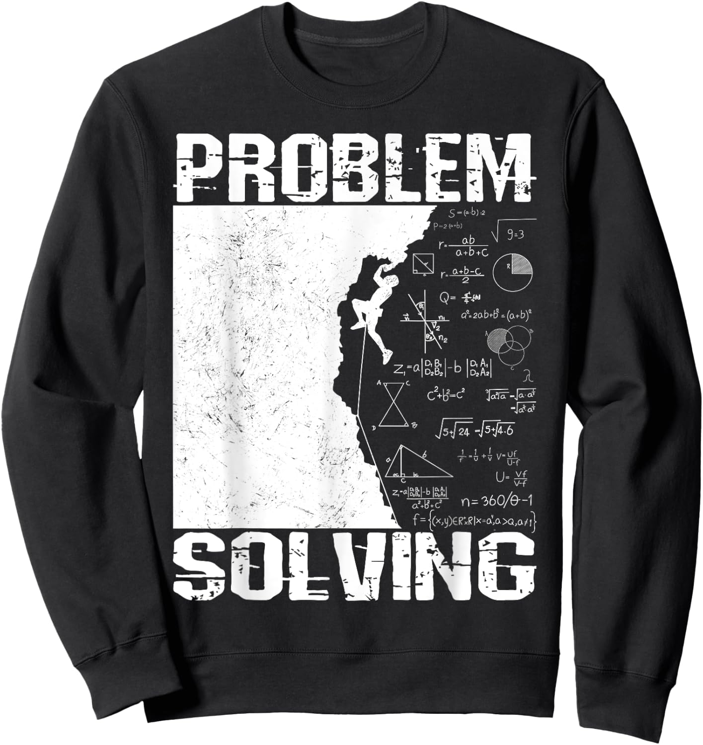 Problem Solving Climber Present - Rock Climbing, Bouldering Sweatshirt - Sweatshirt | Black