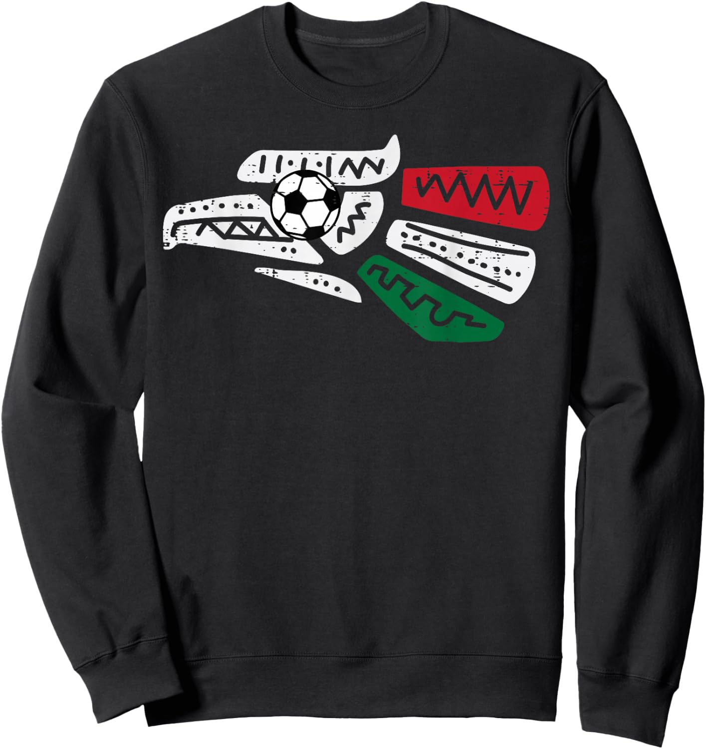 Mexican Eagle Mexico Soccer Ball Men Women Boys Girls Kids Sweatshirt - Sweatshirt | Black