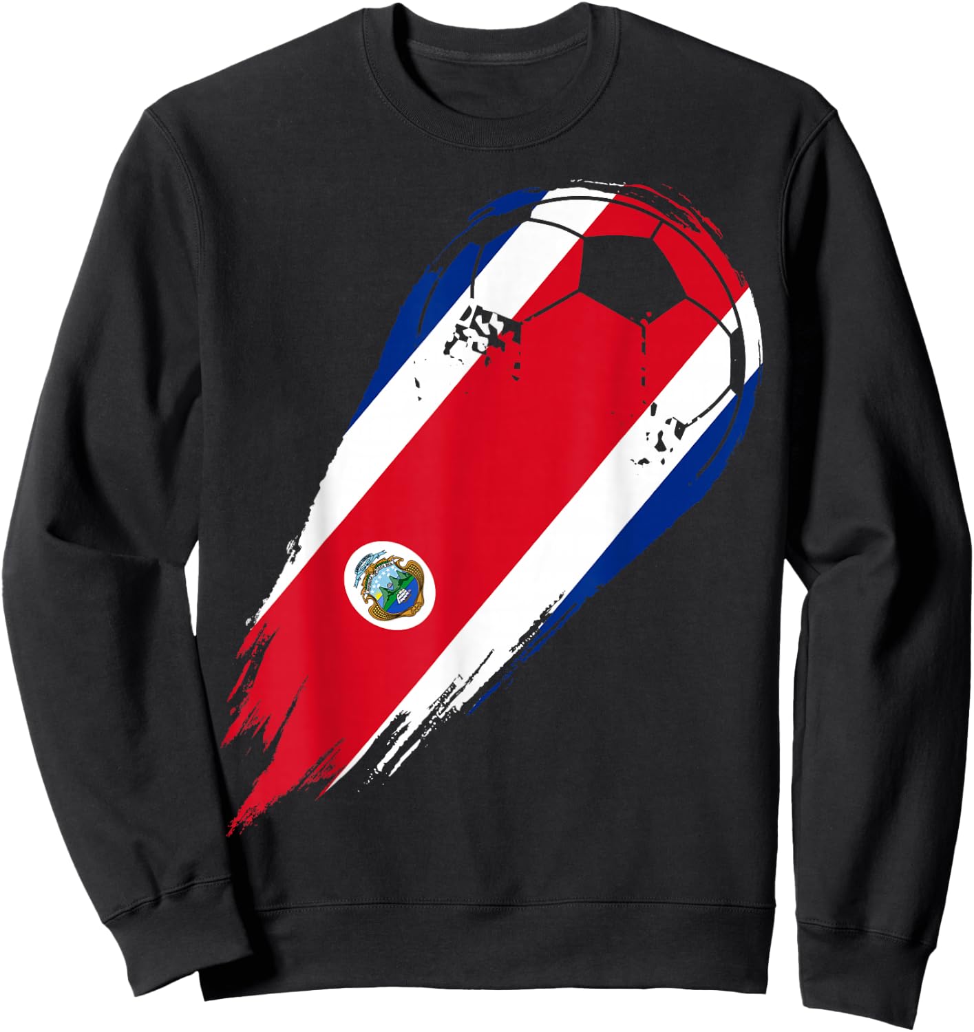 Soccer Country Flag of Costa Rica Sweatshirt - Sweatshirt | Black