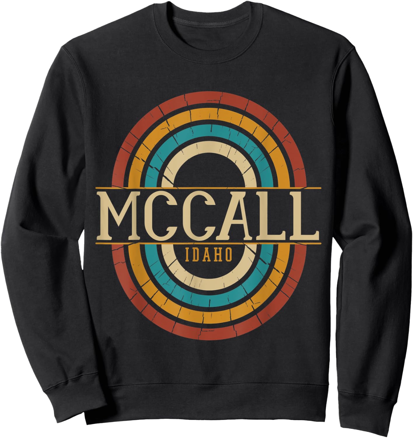 Vintage Retro McCall Idaho ID Women Men Souvenirs Sweatshirt - Sweatshirt | Black