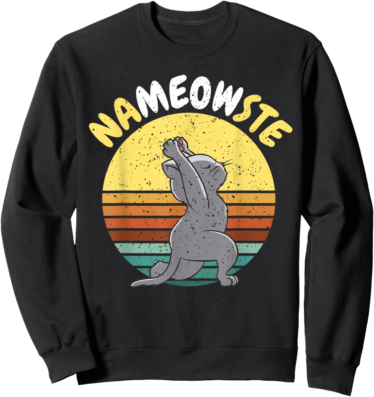 Yogi - Yoga & Cats Namaste Nameowste - Yoga Sweatshirt - Sweatshirt | Black