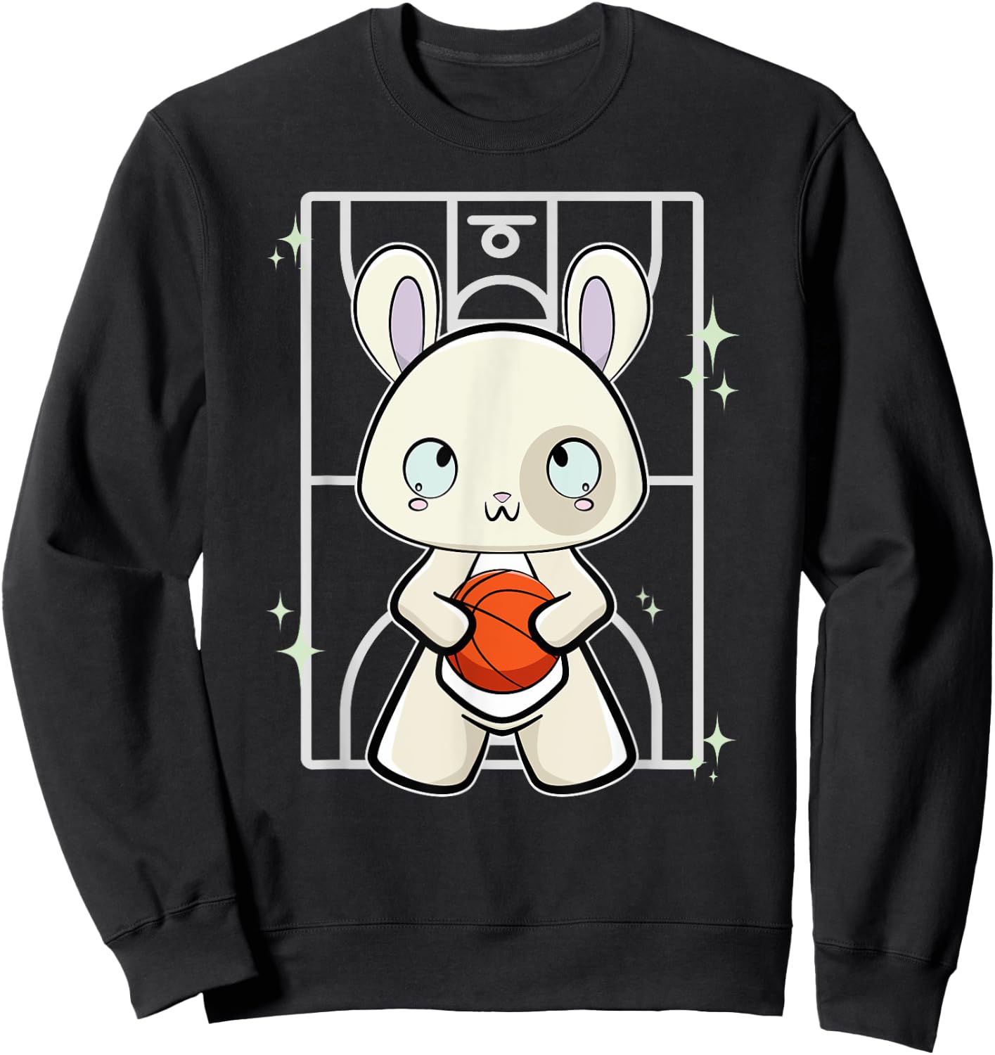 Rabbit With Basketball Sweatshirt - Sweatshirt | Black