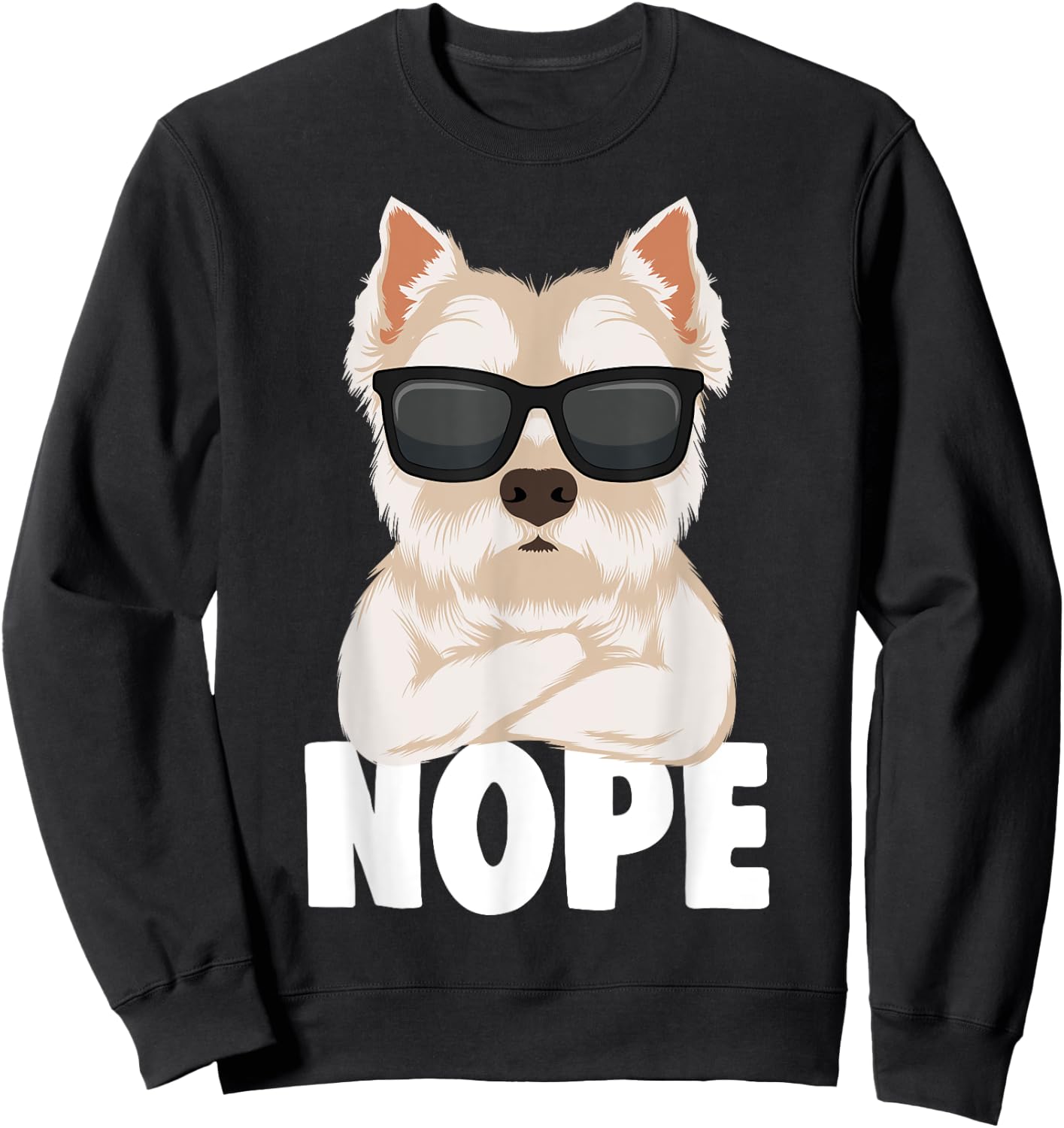 West Highland White Terrier Dog Westie Men Women Girls Kids Sweatshirt - Sweatshirt | Black