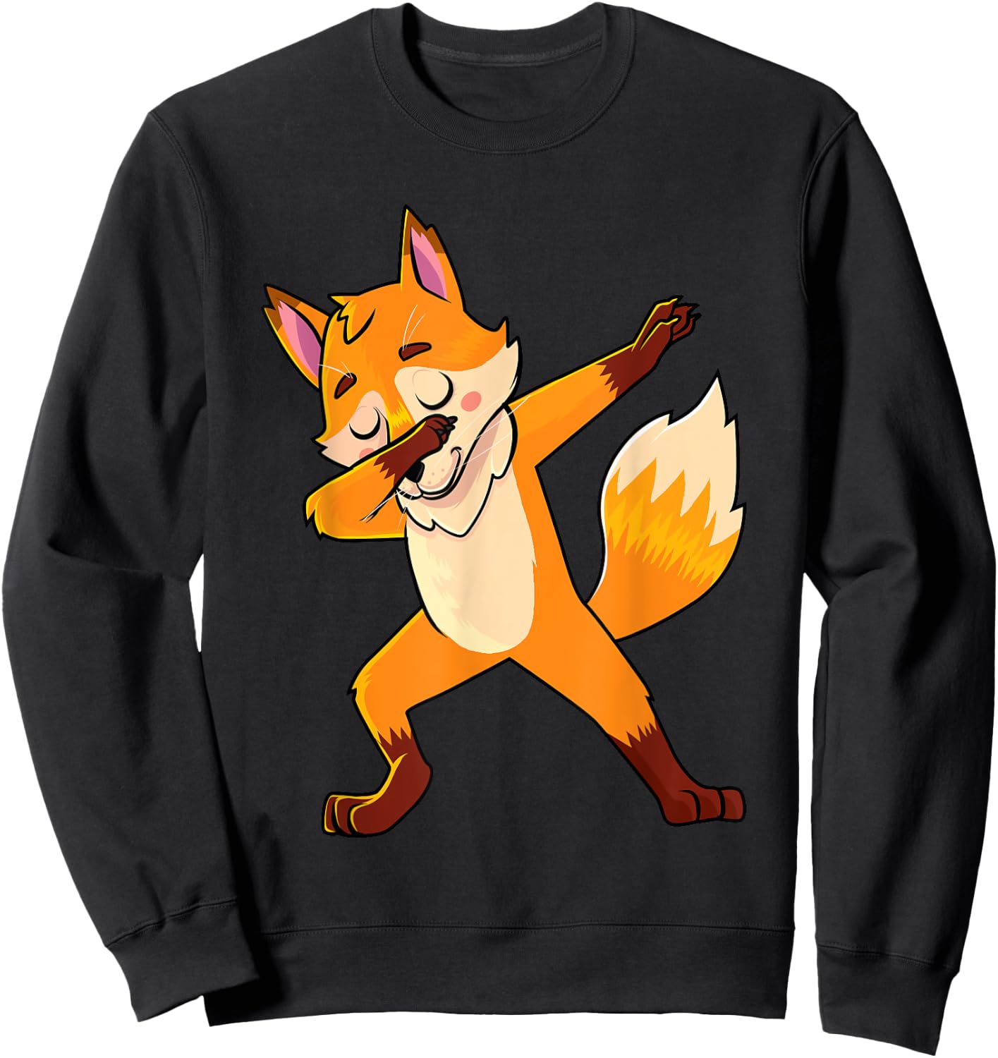 Dabbing Fox Foxes Lover Men Women Kids Sweatshirt - Sweatshirt | Black