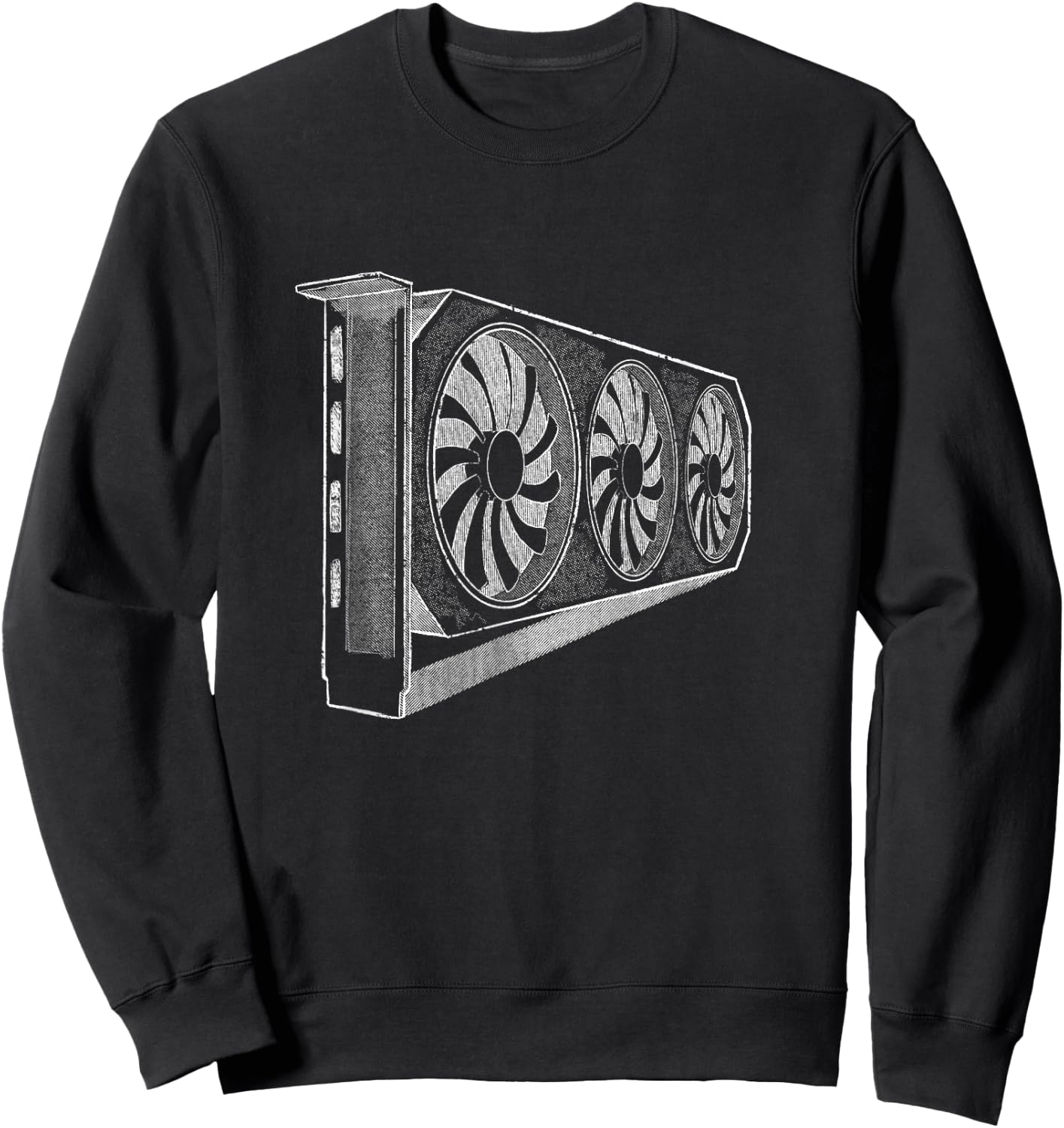 Gpu Card Machine Computer Sweatshirt - Sweatshirt | Black