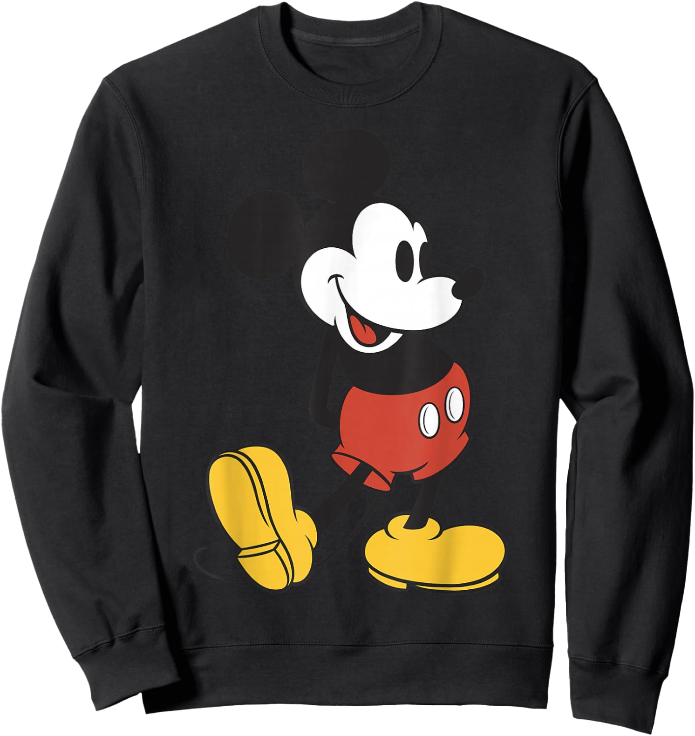 Disney Mickey Mouse Vintage Leg Kick Sweatshirt - Sweatshirt | Black