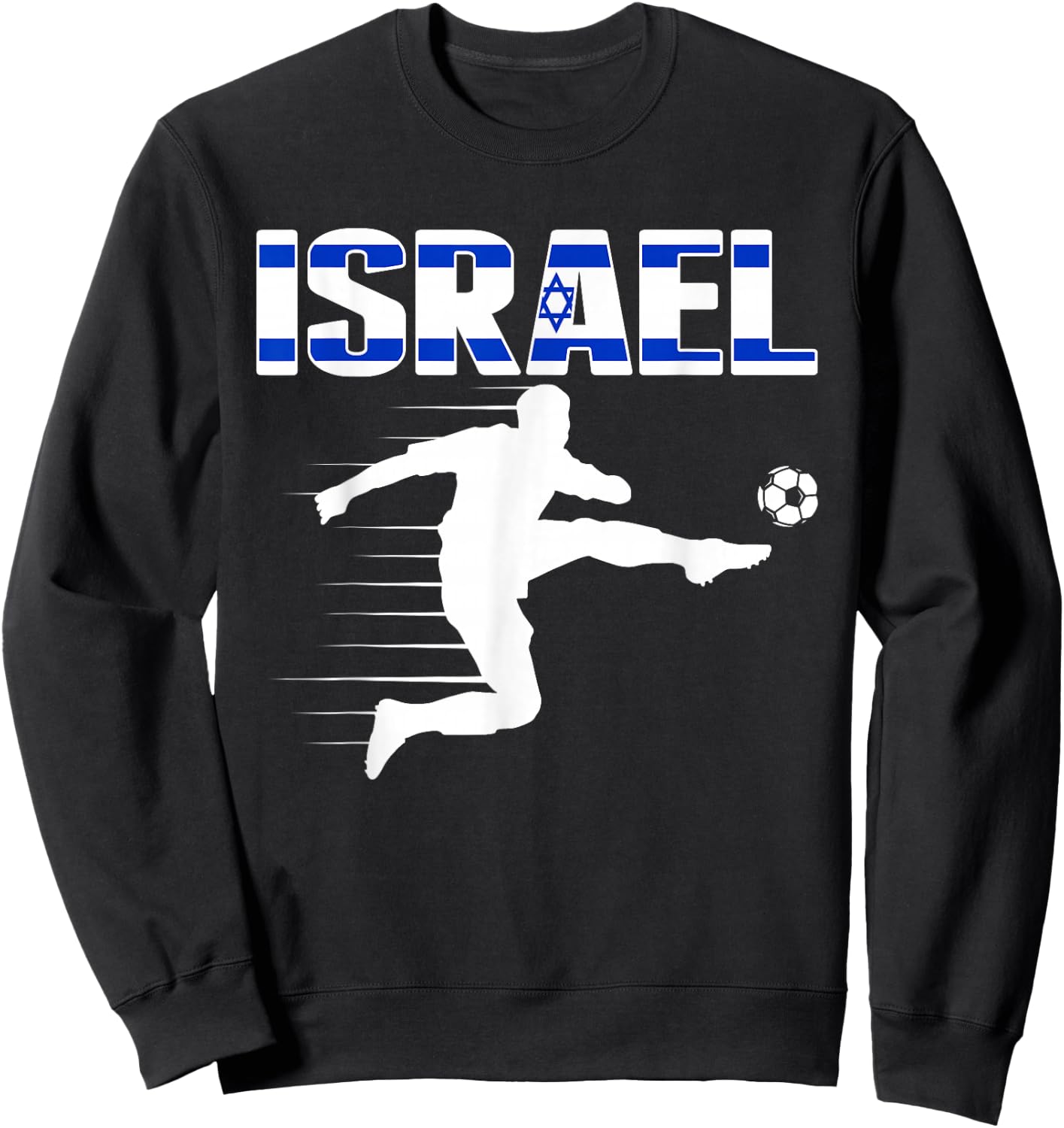 Israel Soccer Lovers Jersey - Support Israeli Football Team Sweatshirt - Sweatshirt | Black