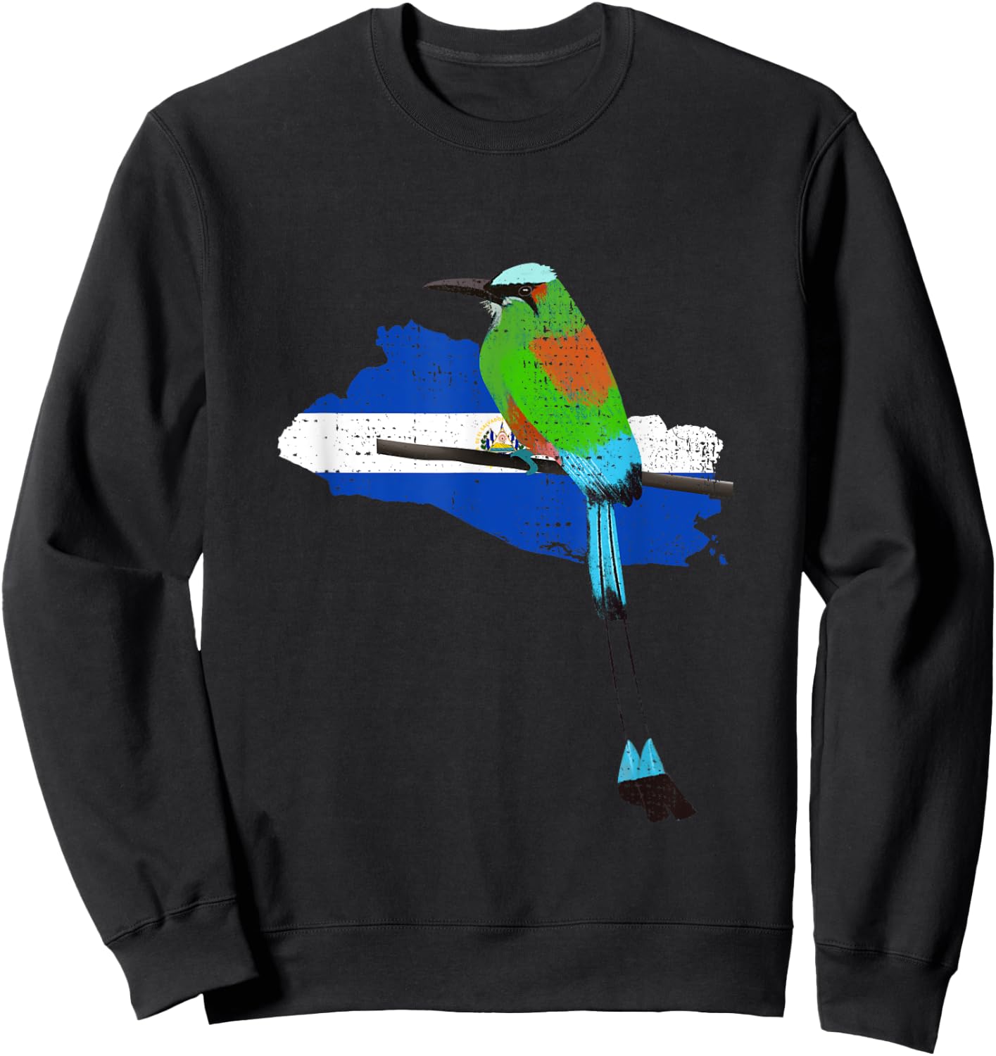 El Salvador Salvadoran Coat Salvadorian Gifts Torogoz Bird Sweatshirt - Sweatshirt | Black