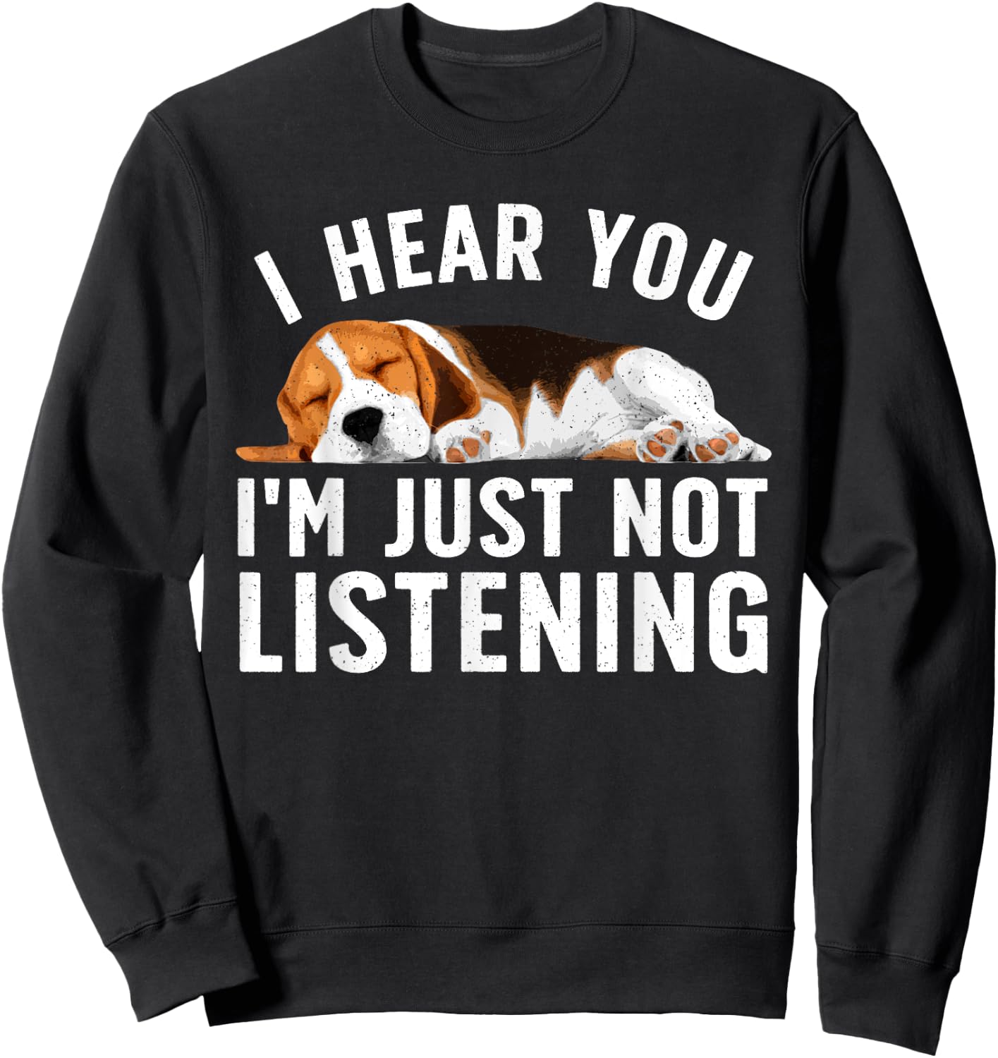 Funny Beagle Design Women Dad Mom Beagle Dog Lovers Sweatshirt - Sweatshirt | Black