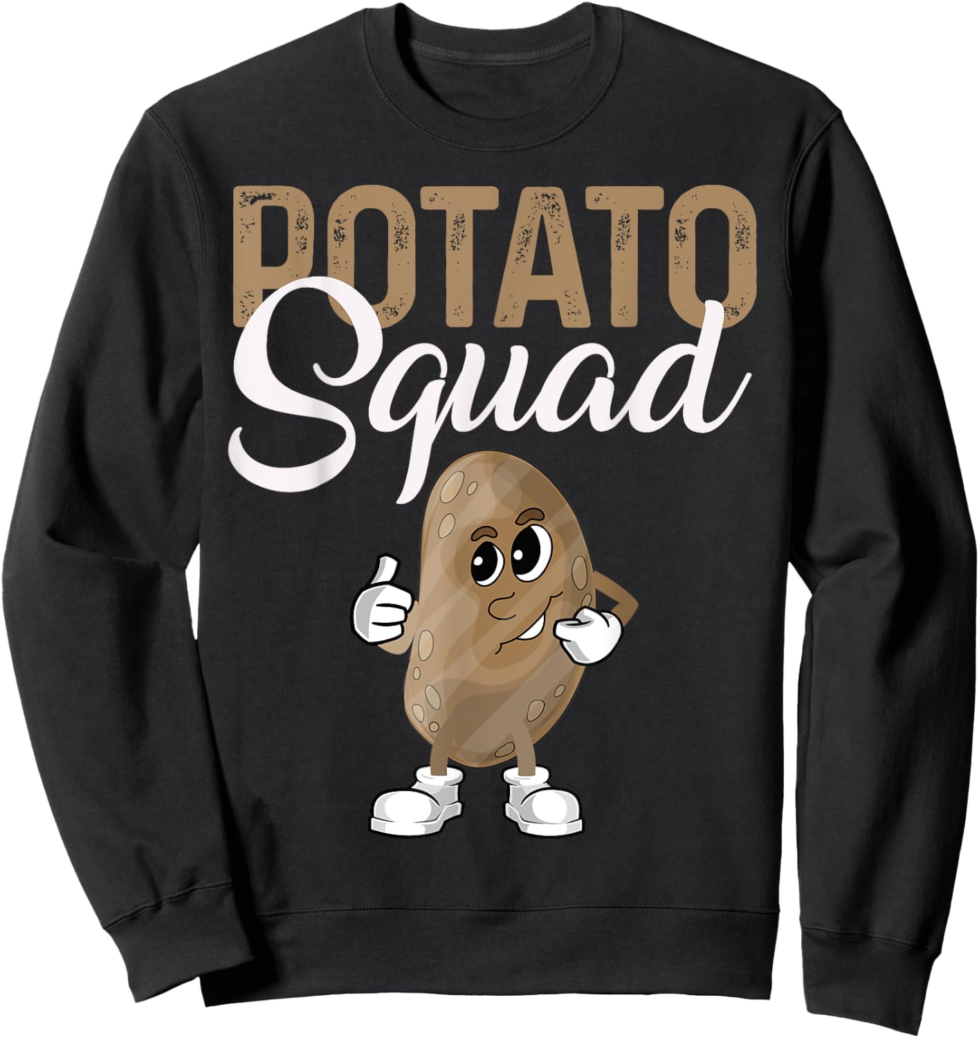 Cool Potato Squad Funny Potato Halloween Costume Vegan Team Sweatshirt - Sweatshirt | Black