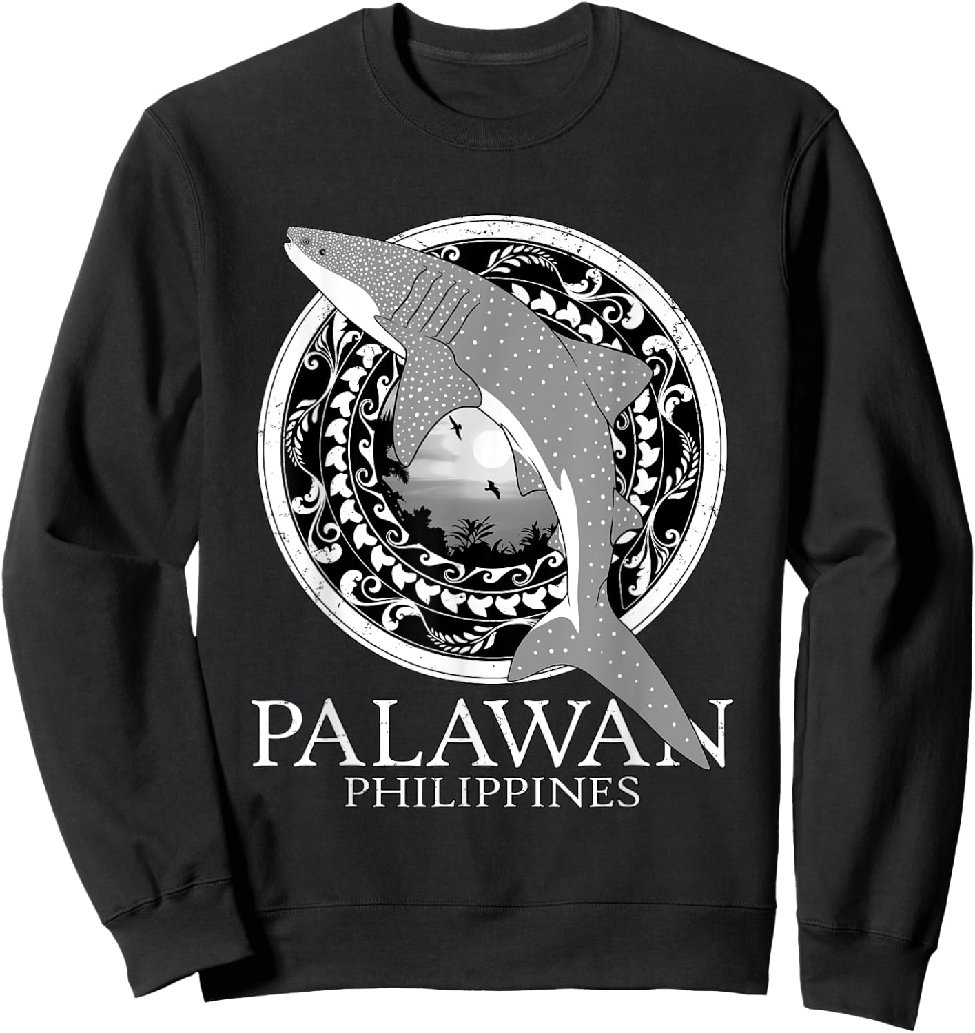 Whale Shark Philippines Palawan Sweatshirt - Sweatshirt | Black