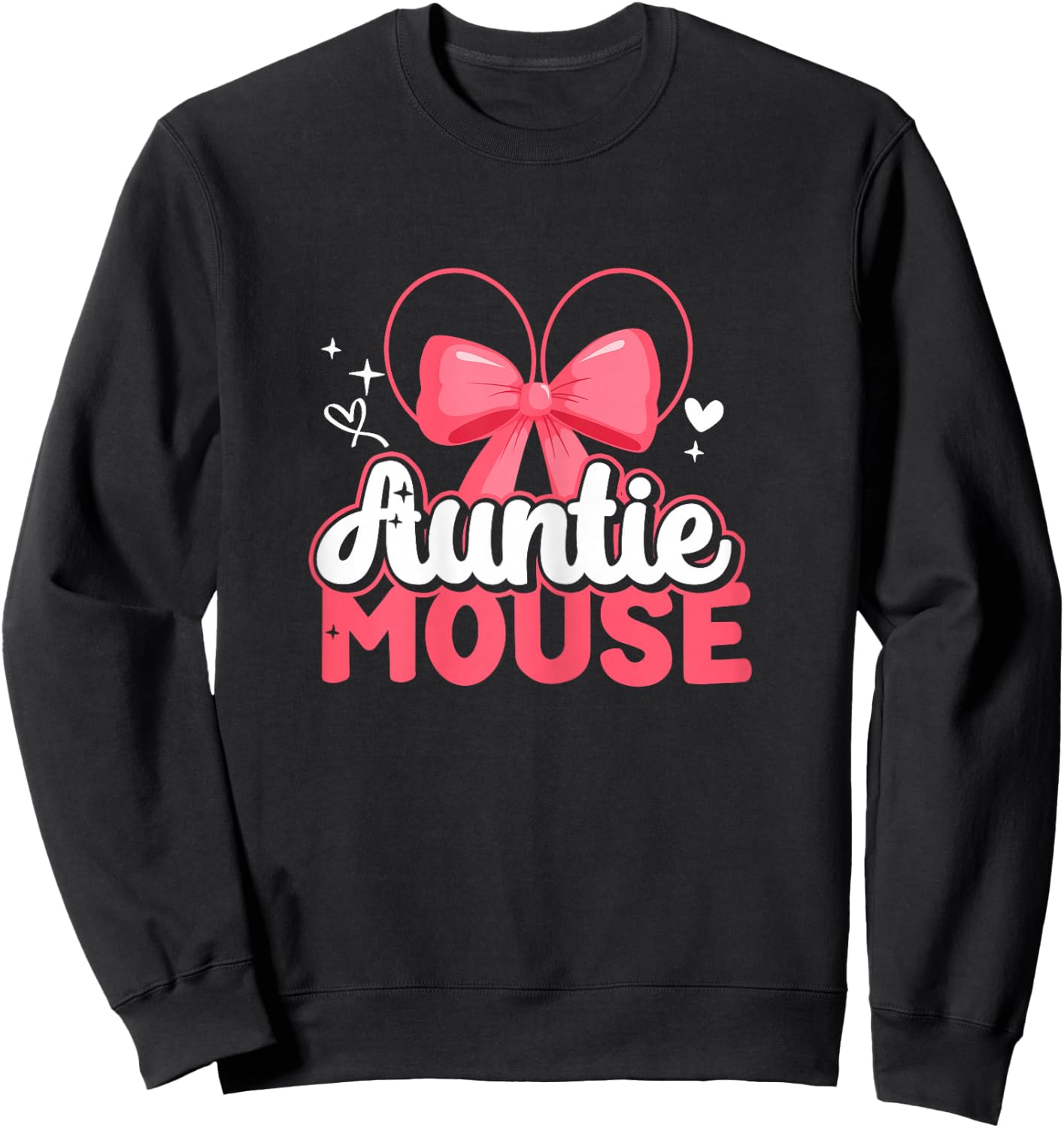 Auntie Mouse | Niece Nephew | Nephews Aunt Sweatshirt - Sweatshirt | Black
