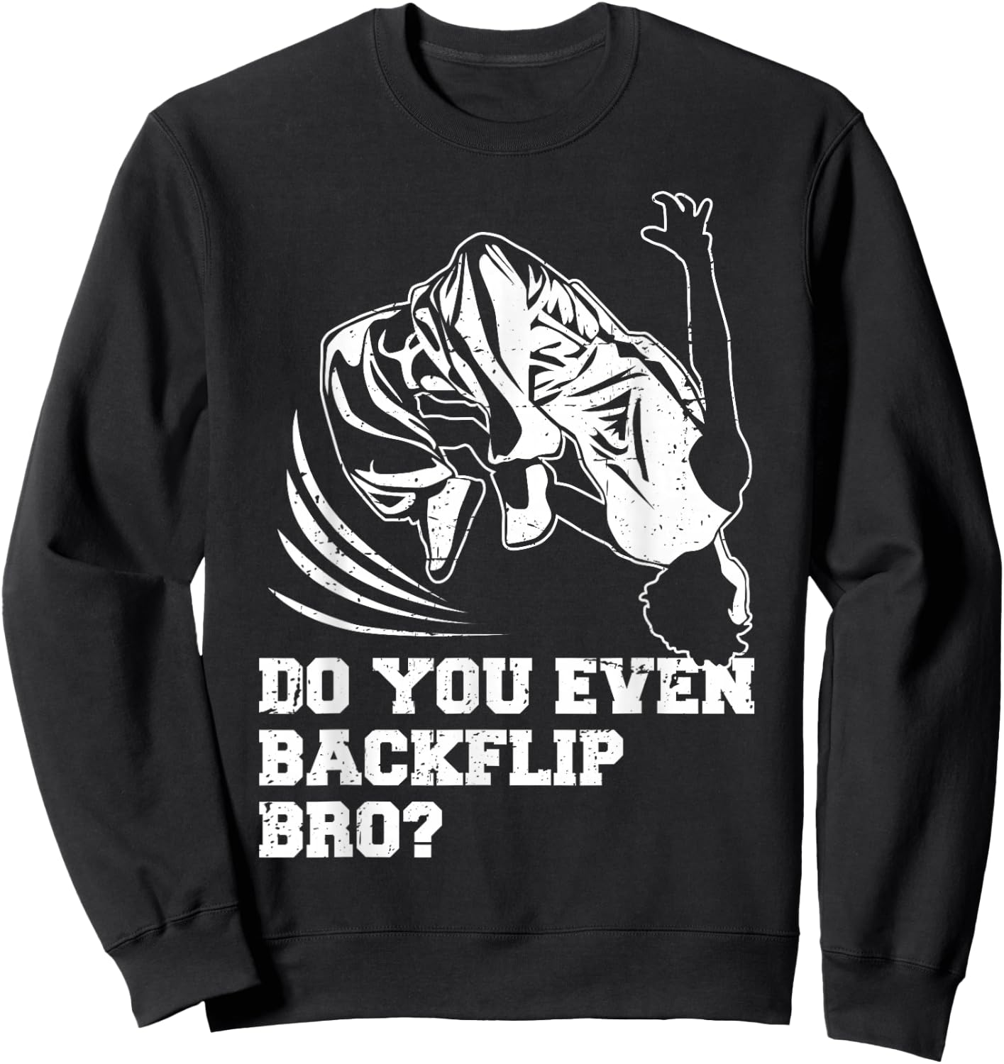 Backflip Parkour Freerunning Practitioner Boys Kids Sweatshirt - Sweatshirt | Black