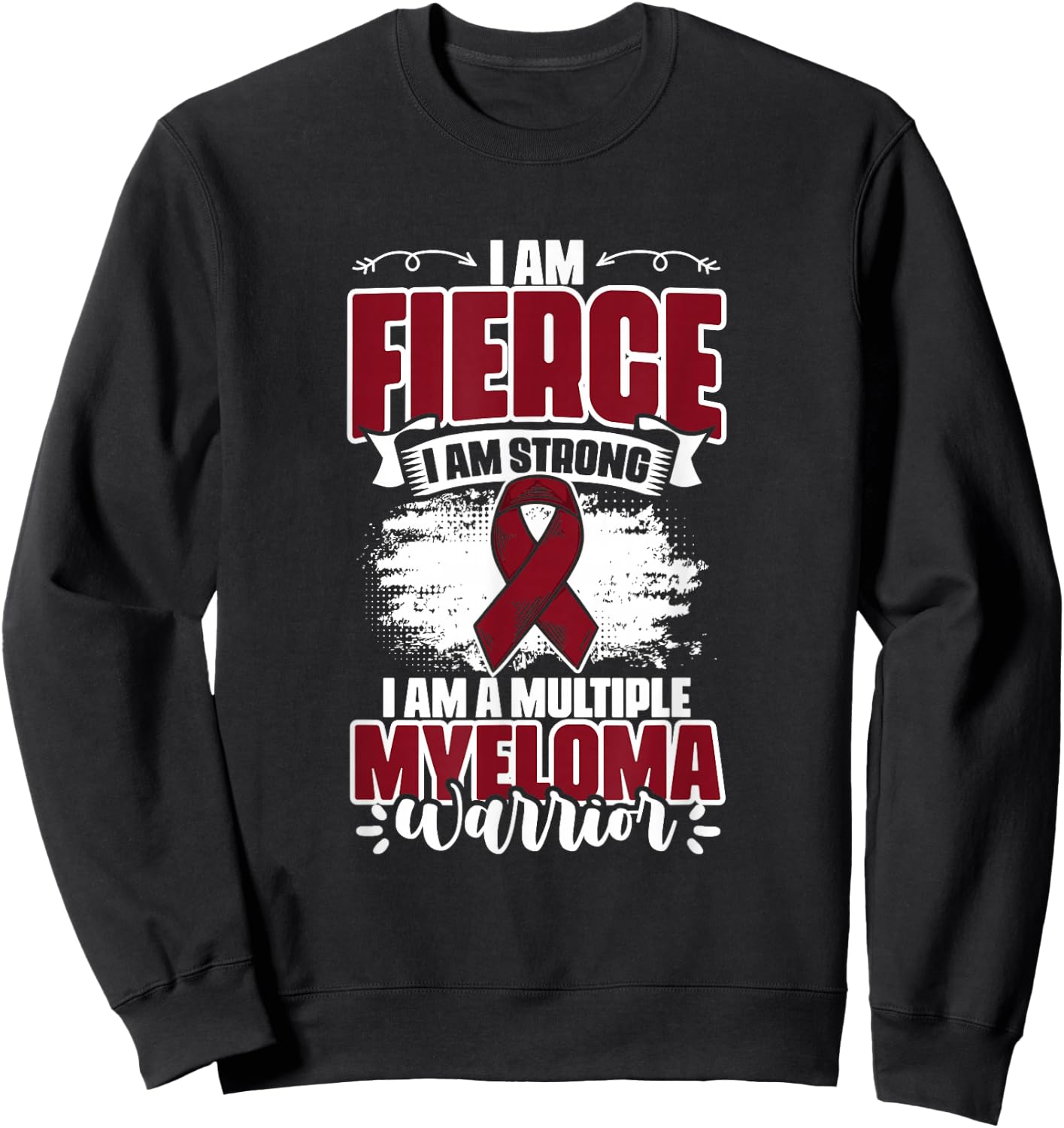 Multiple Myeloma Warrior Support Multiple Myeloma Survivor Sweatshirt - Sweatshirt | Black
