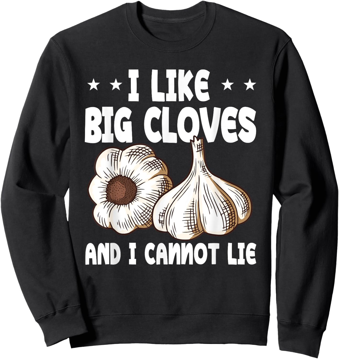Funny Garlic Clove Lover Costume Love Spices Sweatshirt - Sweatshirt | Black
