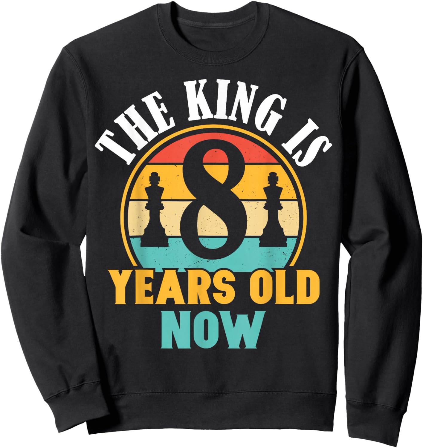 Chess Lover 8th Birthday Chess 8 Years Old Boy Birthday Sweatshirt - Sweatshirt | Black