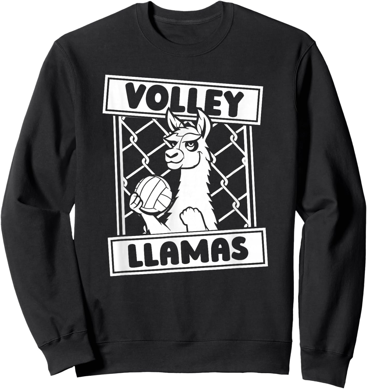 Volleyball Llama Vball - Beach Volley Llamas Sweatshirt - Sweatshirt | Black
