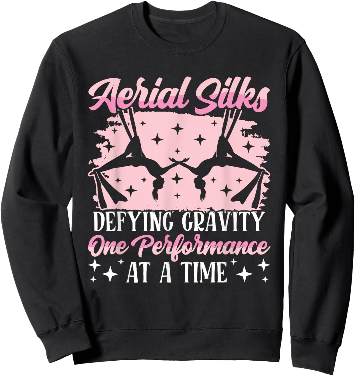 Aerial Silks yoga Defying Gravity Aerialist Aerial Silks Sweatshirt - Sweatshirt | Black