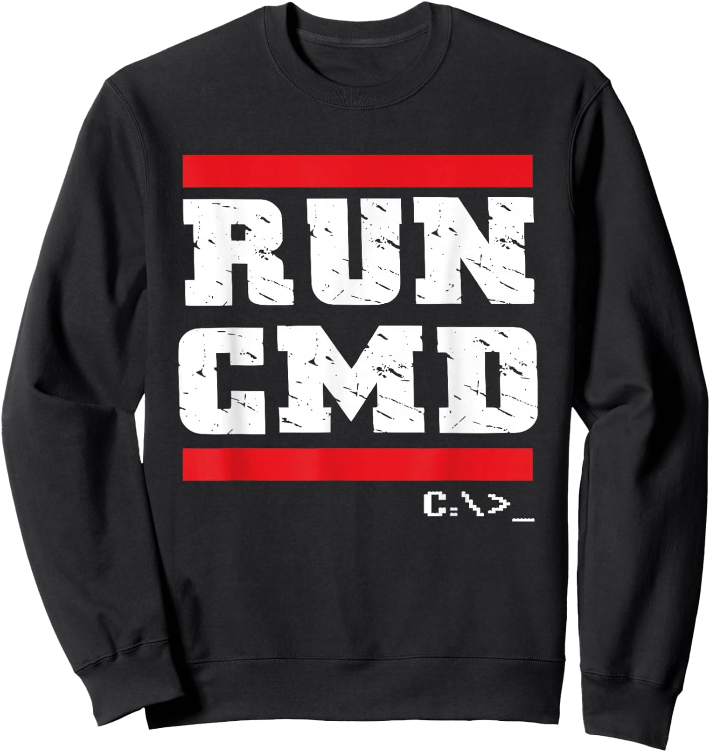 Run CMD | Programmer Coder | Computer Nerd Sweatshirt - Sweatshirt | Black