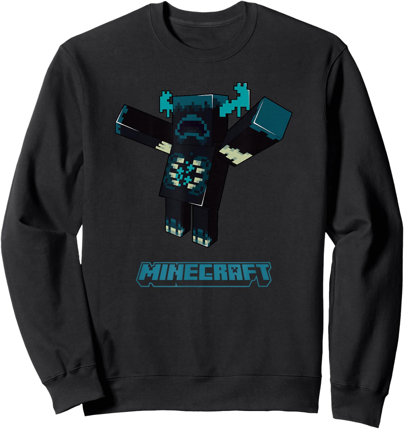 Minecraft Sculk Shrieker's Hostile Mob Warden Attack Sweatshirt - Sweatshirt | Black