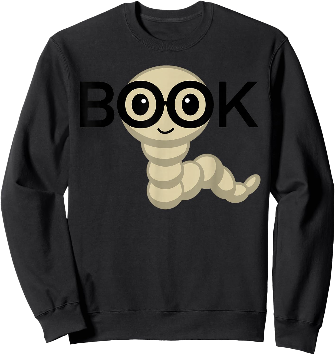 Book Worm Reading Sweatshirt - Sweatshirt | Black