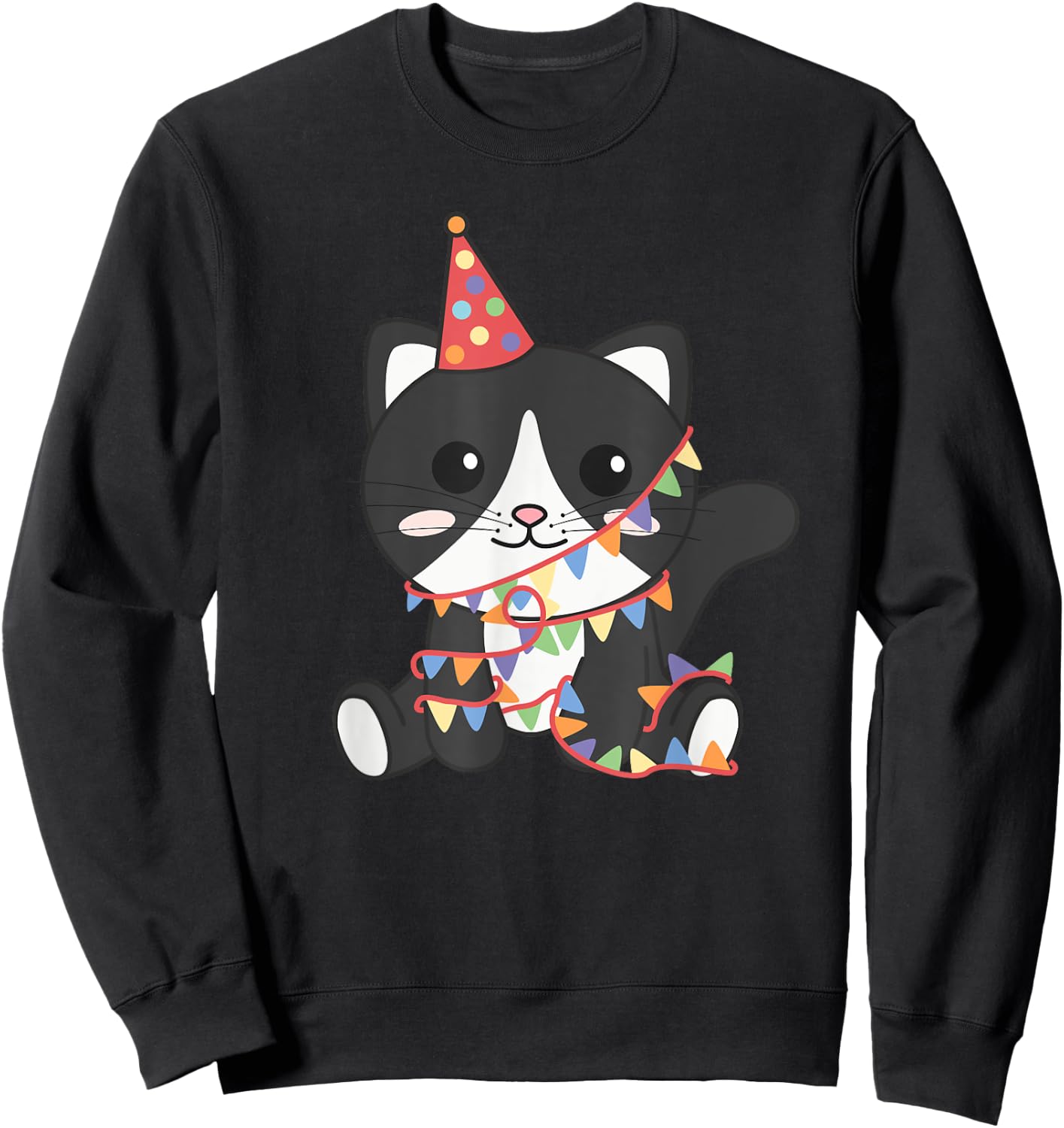 Birthday Cat For Children A Birthday Cat Sweatshirt - Sweatshirt | Black
