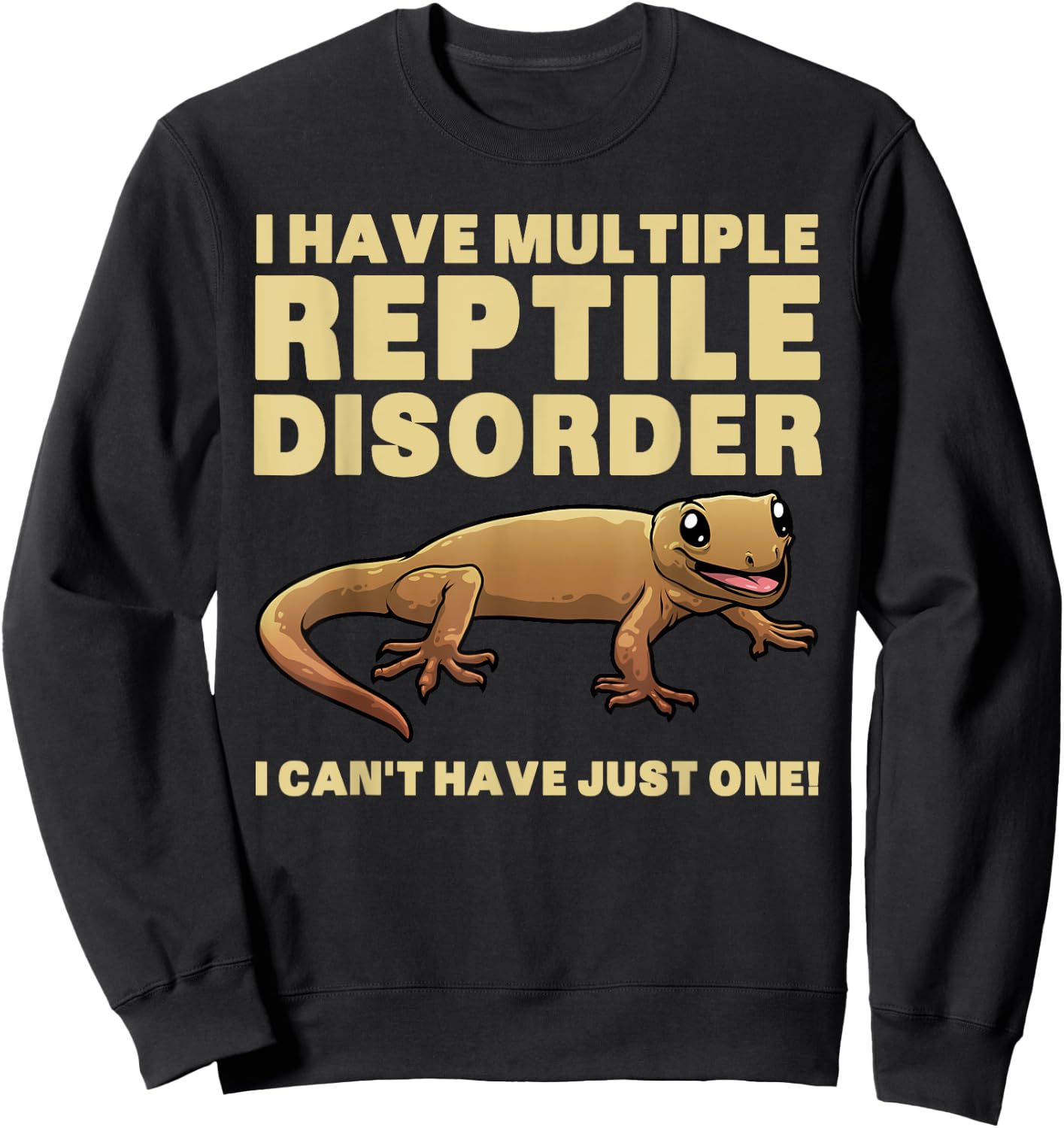 Funny Reptile Women Bearded Dragon Crested Gecko Pet Sweatshirt - Sweatshirt | Black