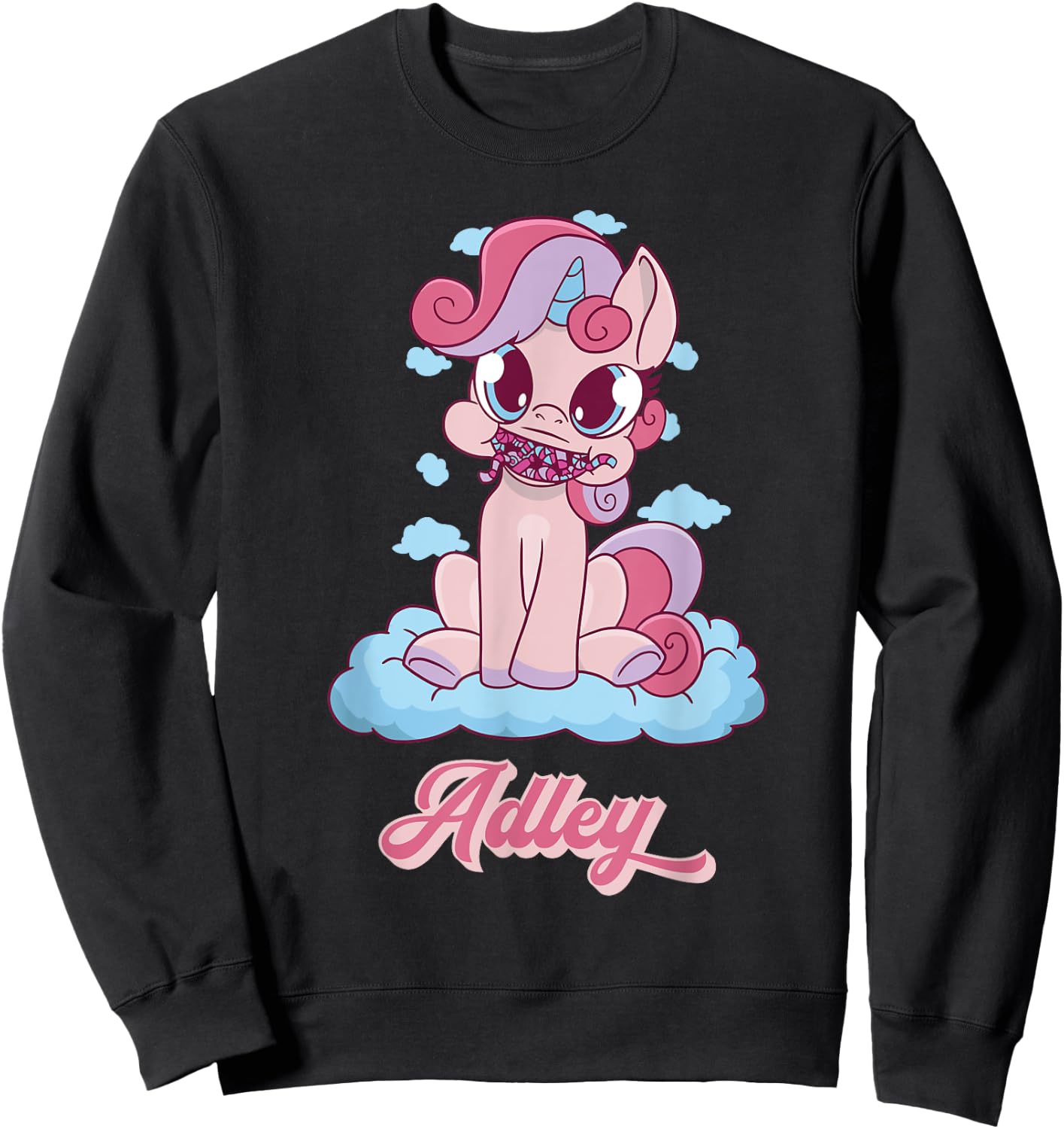 Adley Merch Unicorn Design Sweatshirt - Sweatshirt | Black