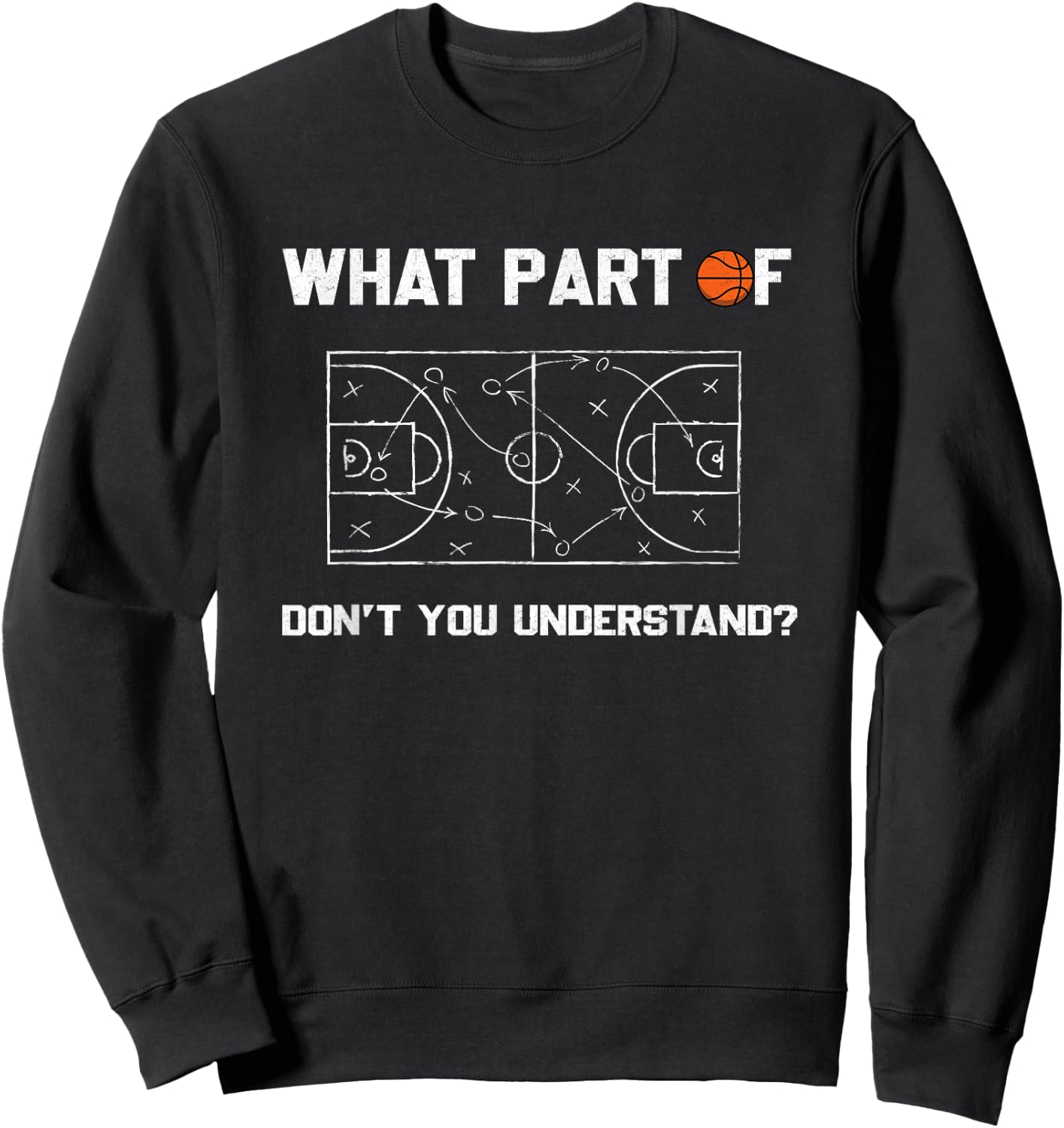 What Part of Don't You Understand Funny Basketball Coach Sweatshirt - Sweatshirt | Black