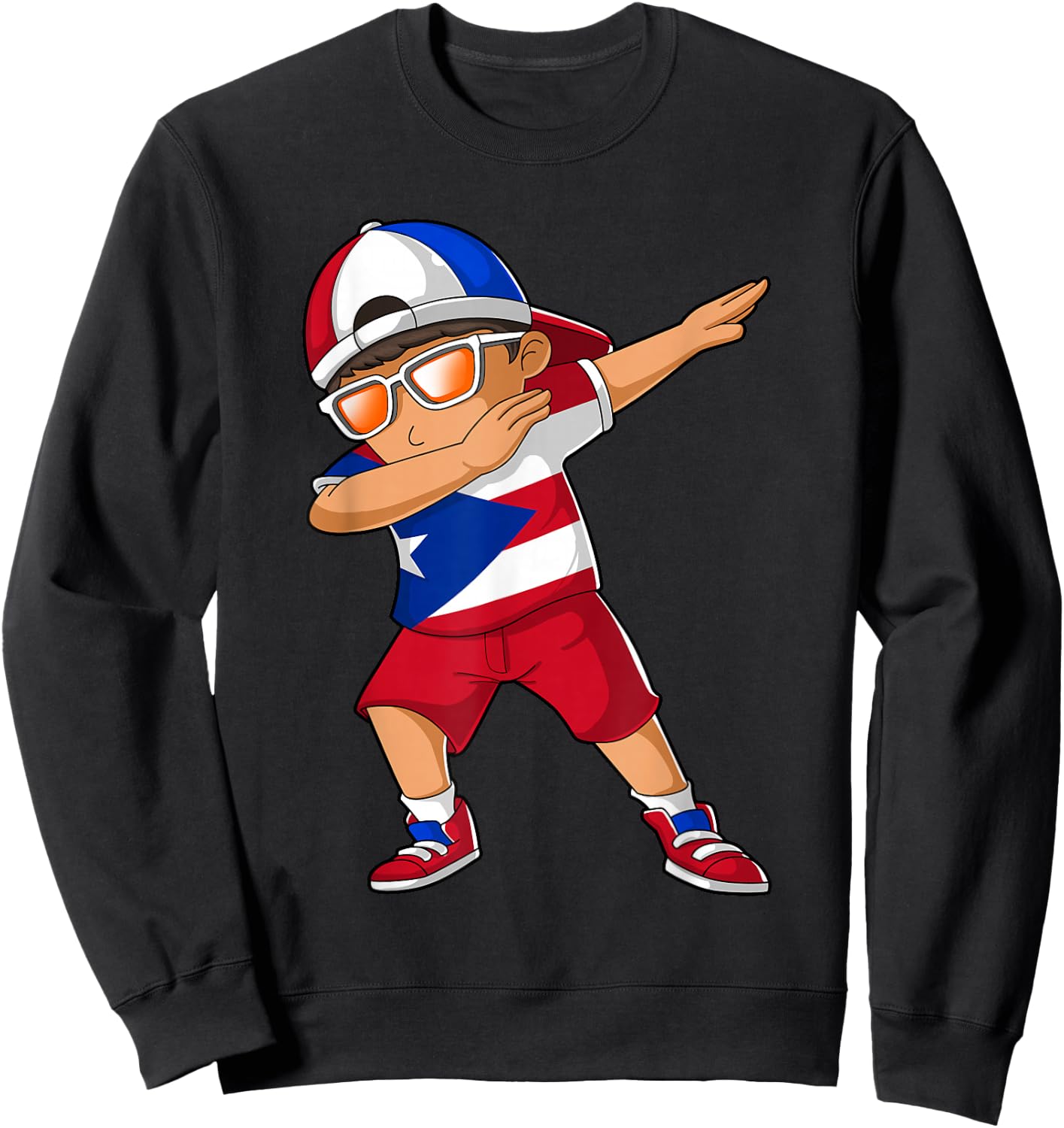 Puerto Rican Boy Puerto Rico Kid Patriotism Roots Heritage Sweatshirt - Sweatshirt | Black