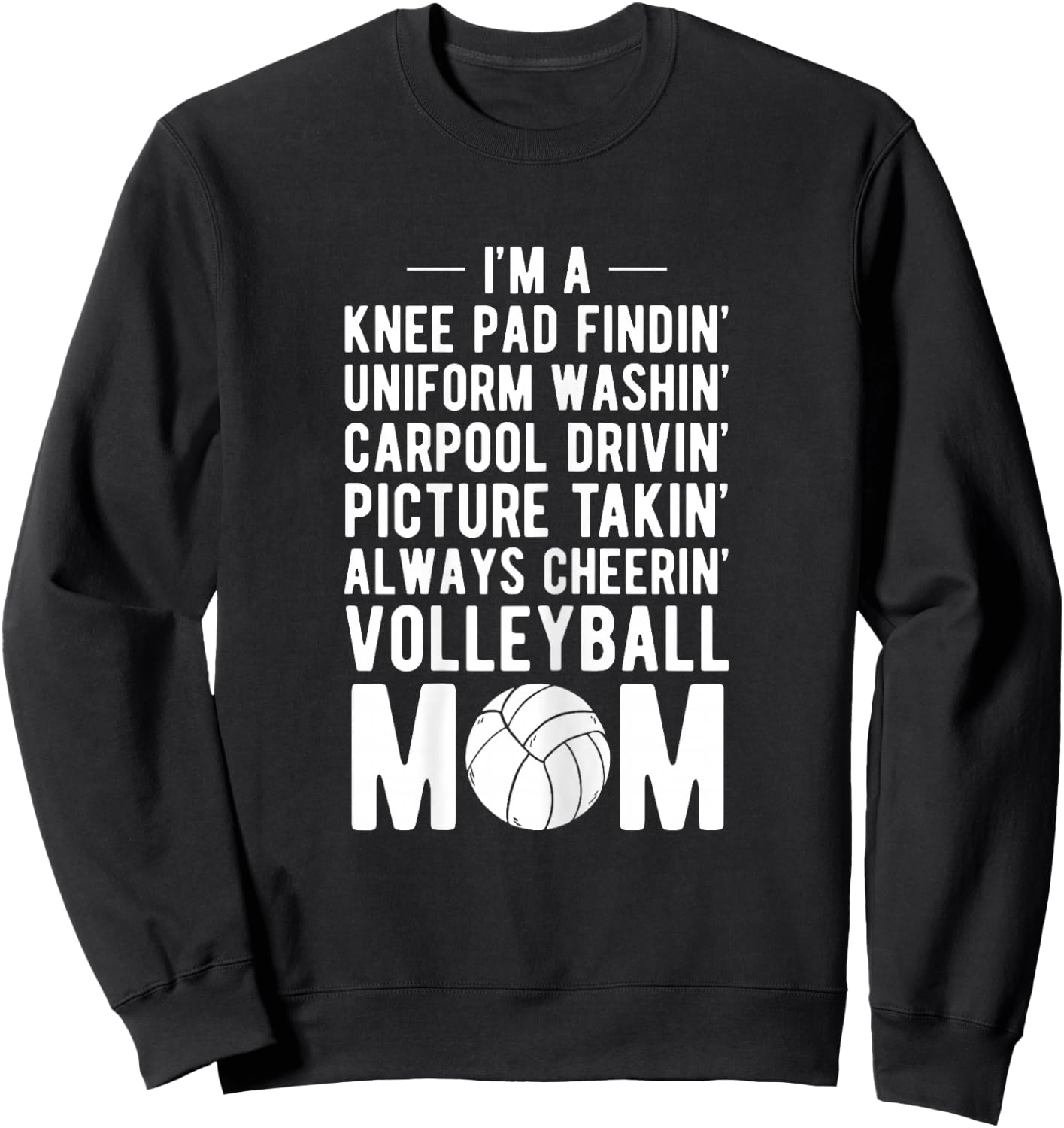 Volleyball Mom Volleyball-Player Volleyball Ball Gift Sweatshirt - Sweatshirt | Black