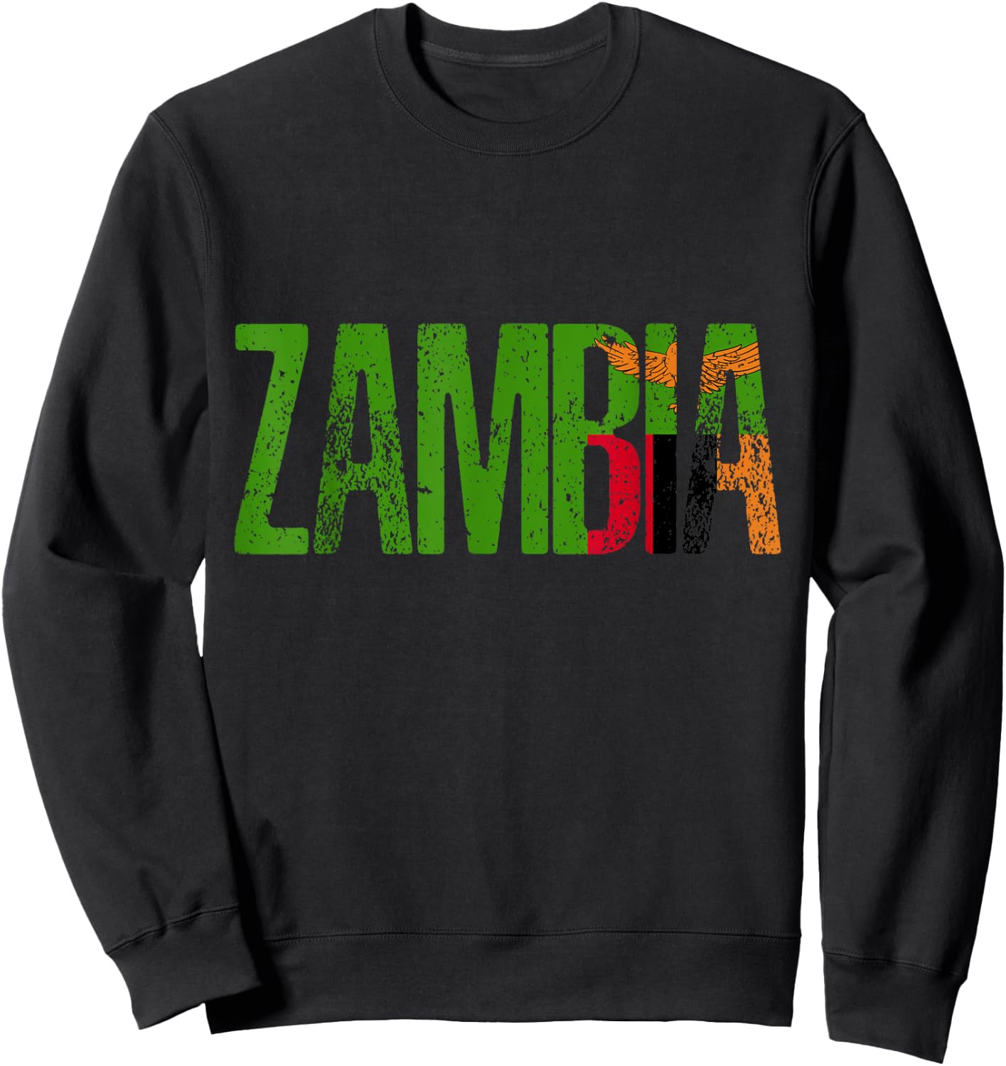 Zambian Country, Zambia Pride, African Heritage Sweatshirt - Sweatshirt | Black