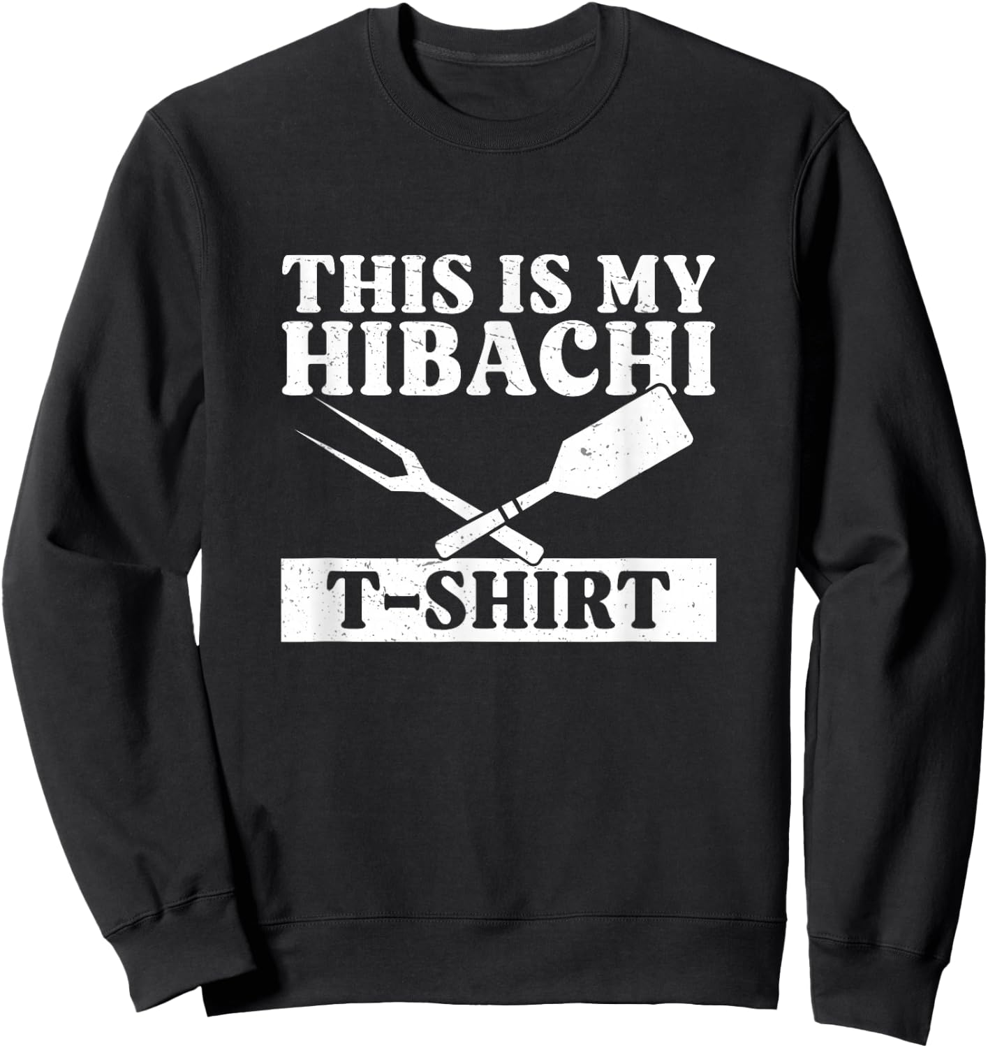 Hibachi Grilling Apparel - Men's Black X-Small Short Sleeve - Funny Japanese Cooking Hibachi Sweatshirt - Sweatshirt | Black
