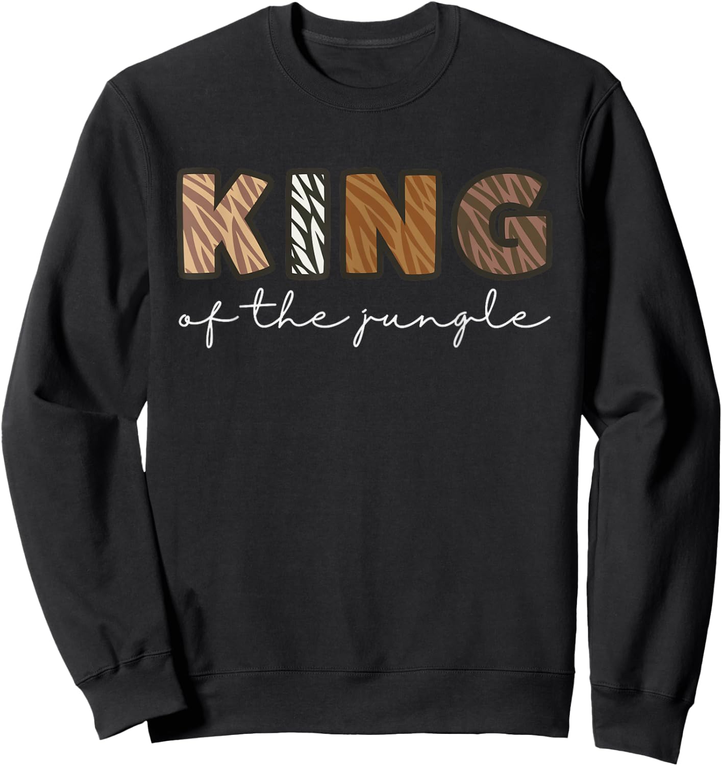 King Of The Jungle Zoo Theme Birthday Safari Jungle Party Sweatshirt - Sweatshirt | Black
