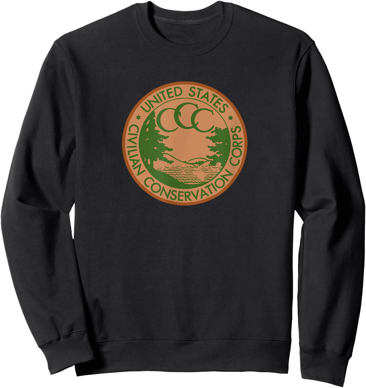 Civilian Conservation Corps CCC Logo Retro Outdoors 1930s Sweatshirt - Sweatshirt | Black