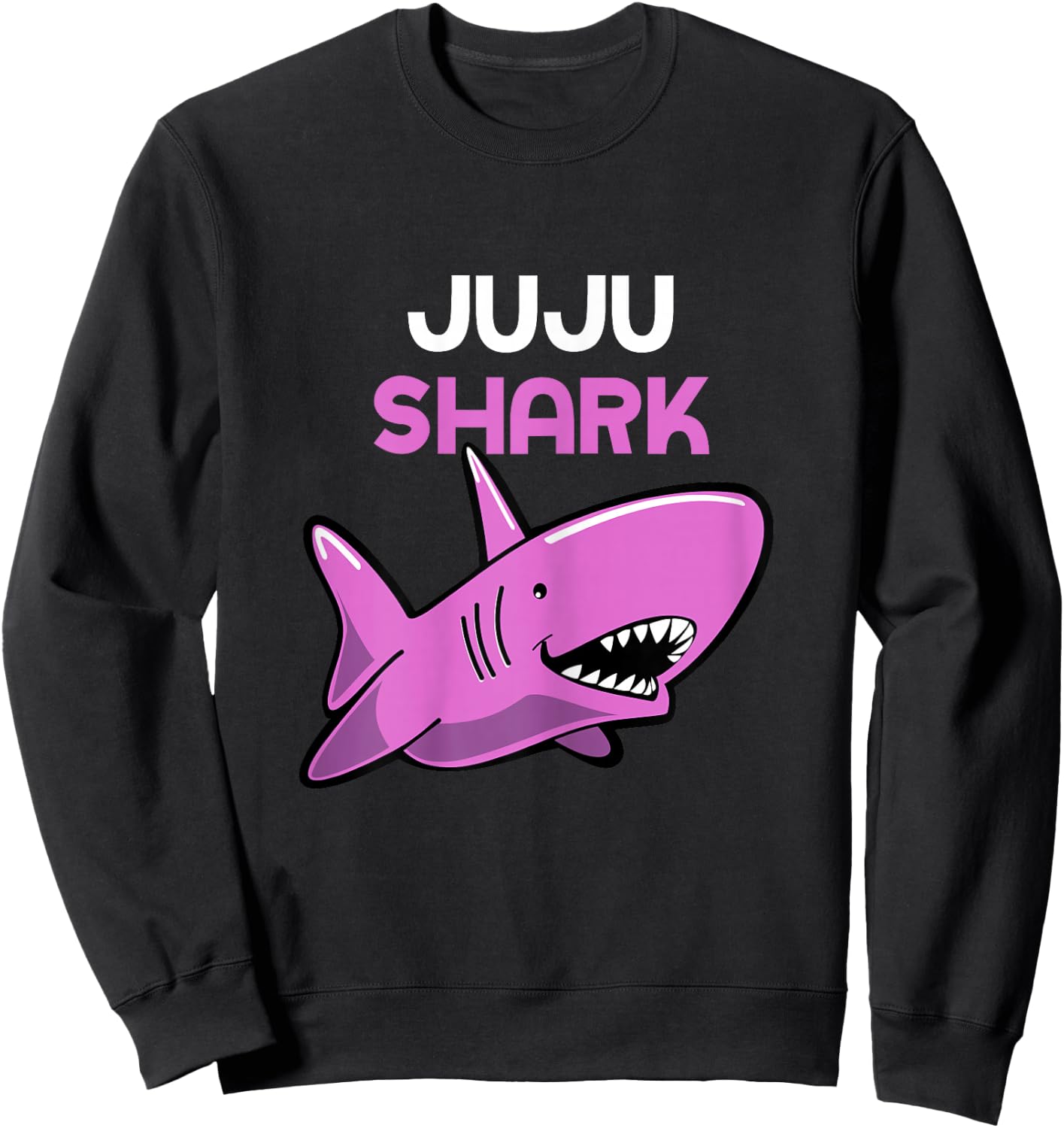 Juju Shark Cool Funny Family Sweatshirt - Sweatshirt | Black