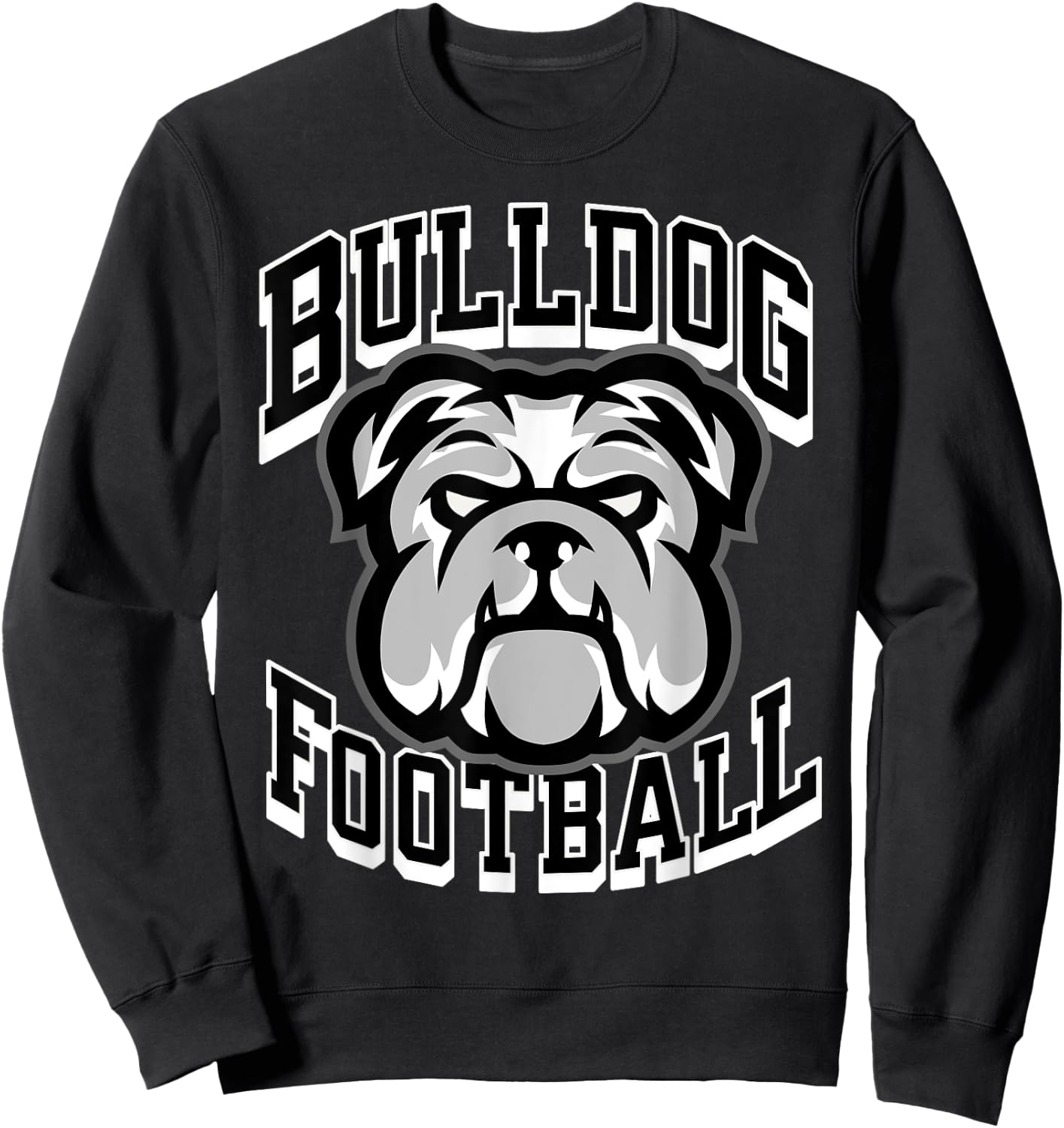 Bulldogs Football Game Day Print Mom Dad Black Sweatshirt - Sweatshirt | Black