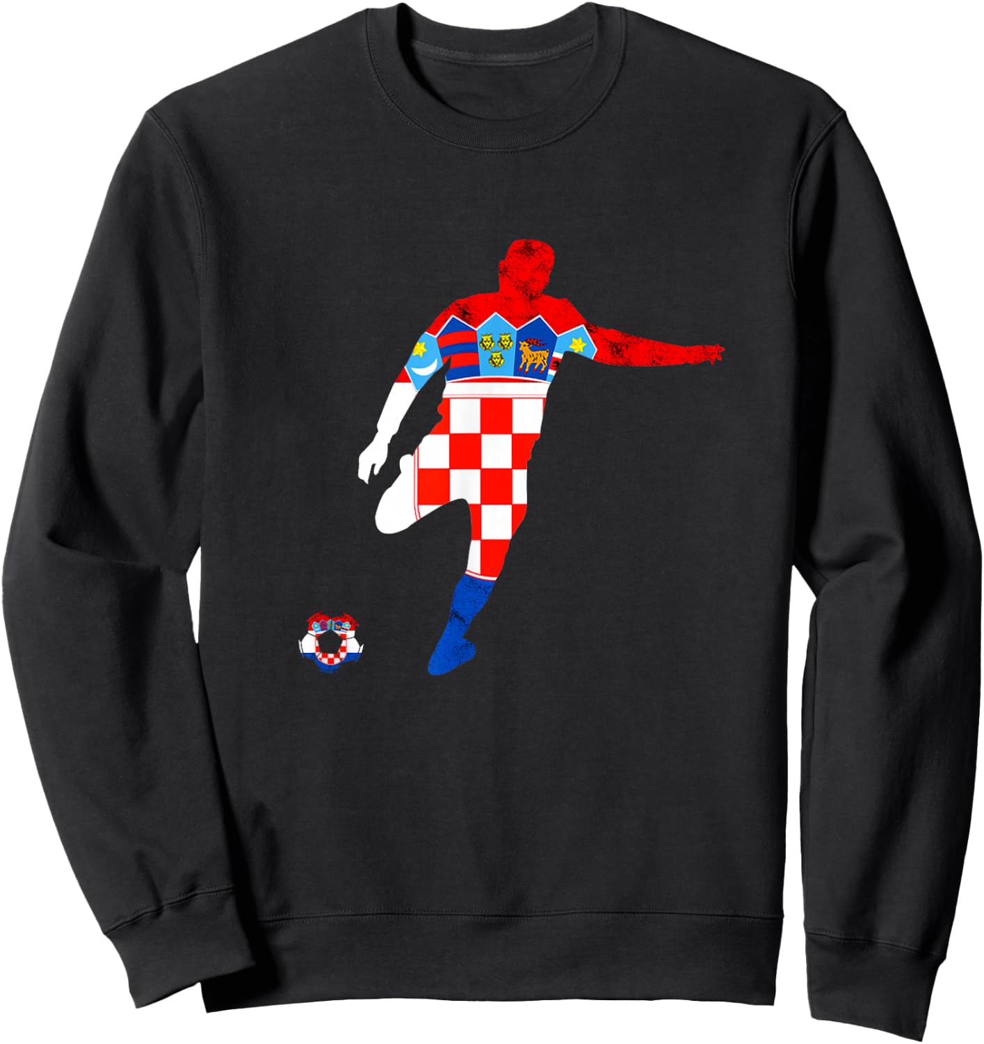 Croatia Croatian Roots Croatian Soccer Player Croatian Flag Sweatshirt - Sweatshirt | Black