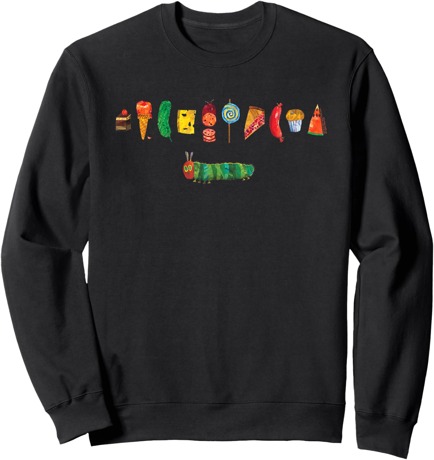 Eric Carle The Very Hungry Caterpillar Feast Children's Book Sweatshirt - Sweatshirt | Black