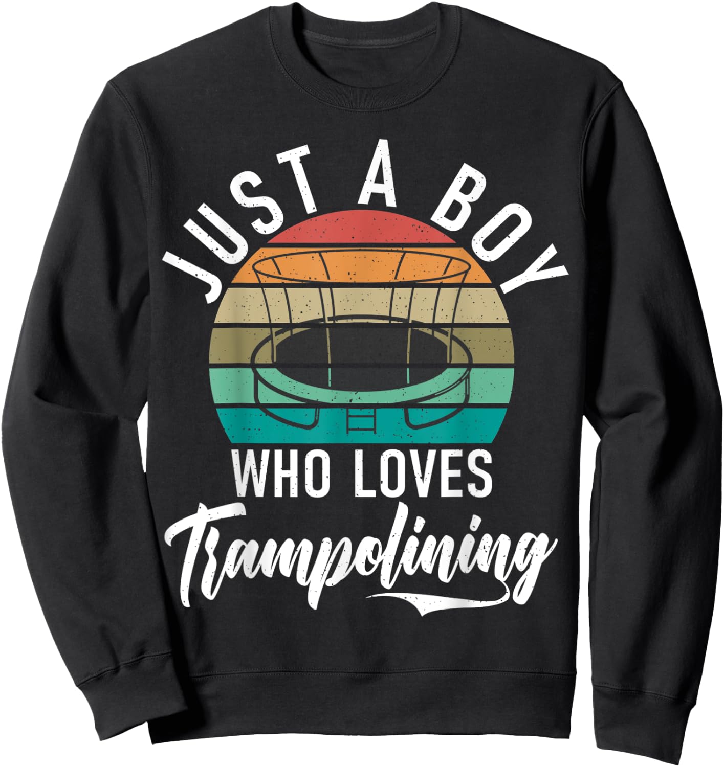 Bounce Just a Boy who loves Trampolining Trampoline Boy Sweatshirt - Sweatshirt | Black