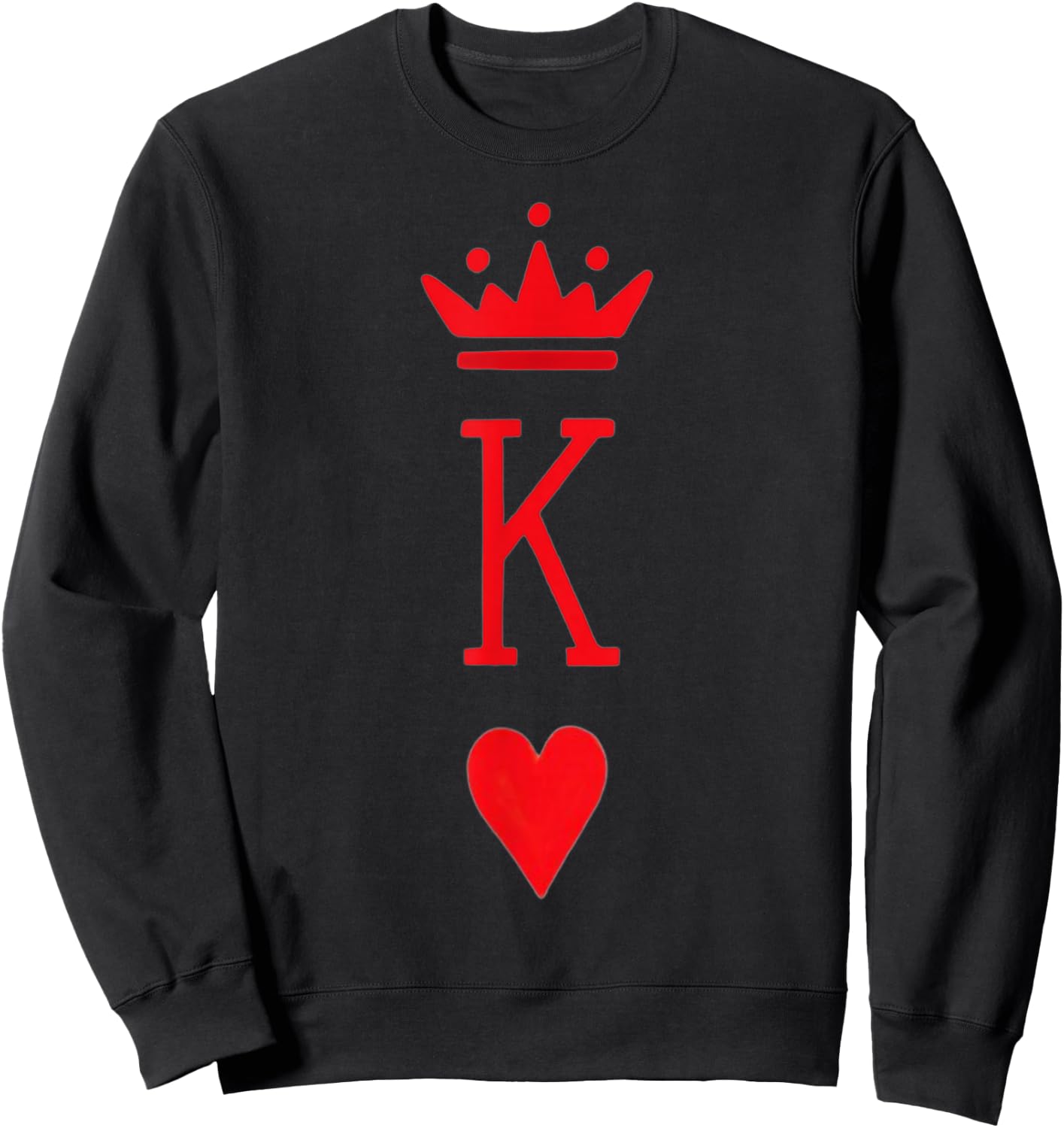 King of Hearts Playing Cards Gear For Boys & Men Sweatshirt - Sweatshirt | Black