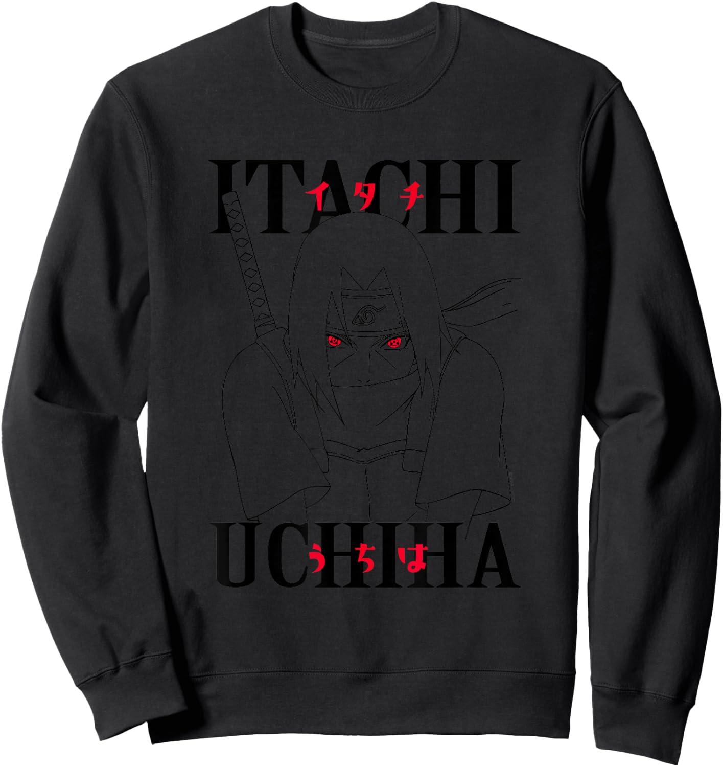 Naruto Shippuden Itachi Line Work Sweatshirt - Sweatshirt | Black