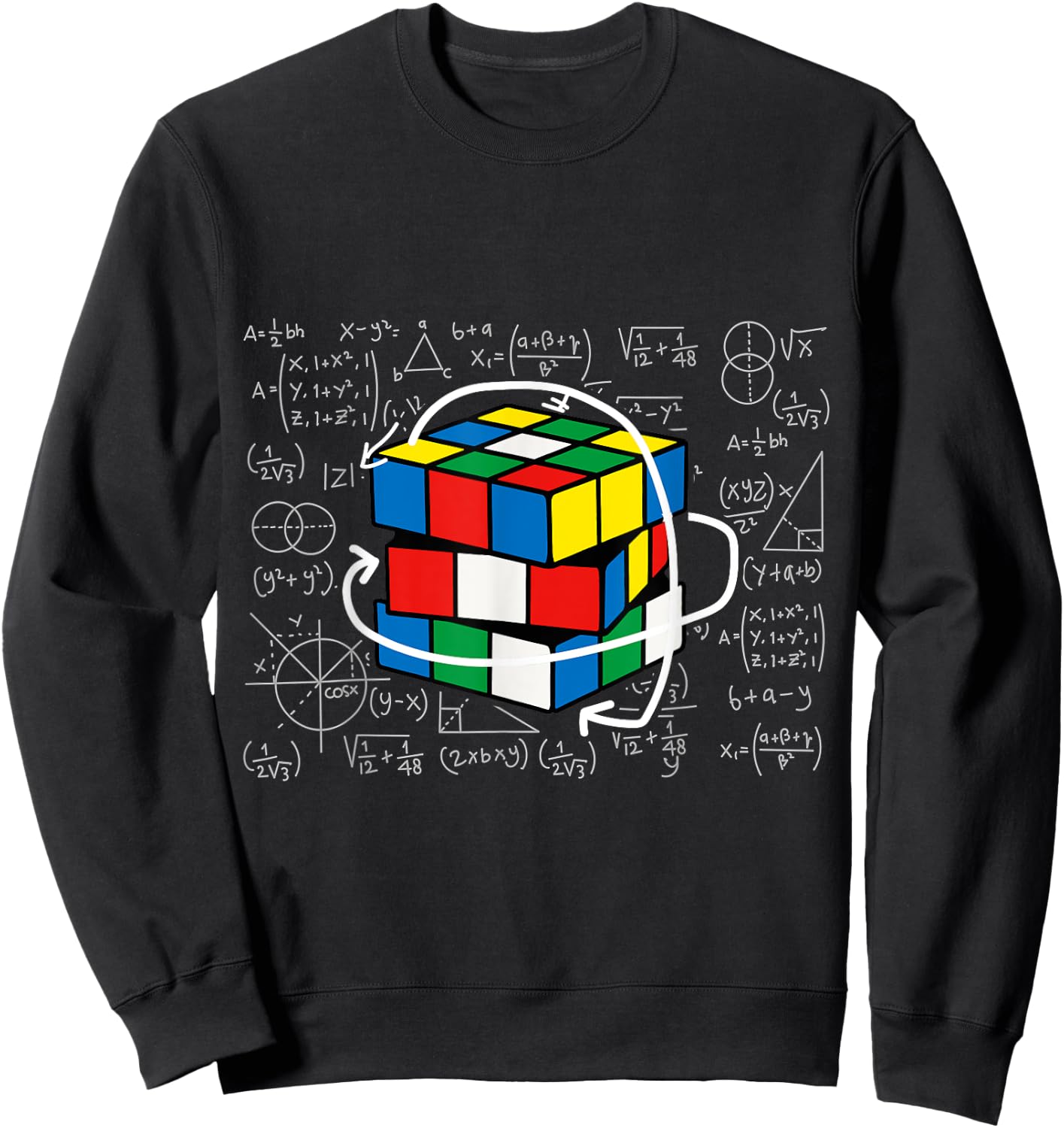 Competitive Puzzle Cube Math Lovers Speed Cubing Sweatshirt - Sweatshirt | Black