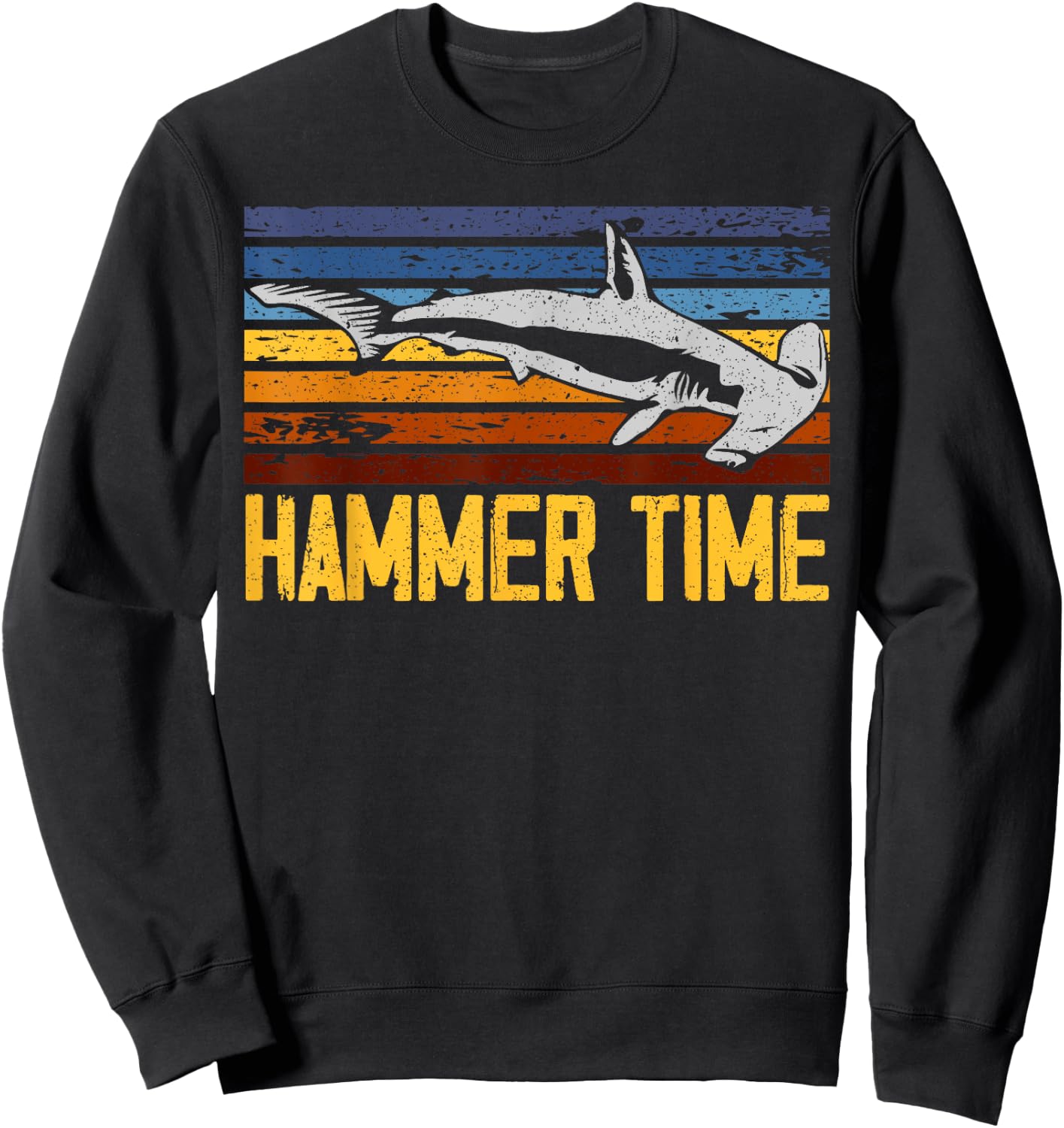 Hammer Time Hammerhead Shark Marine Biology Animal Sweatshirt - Sweatshirt | Black