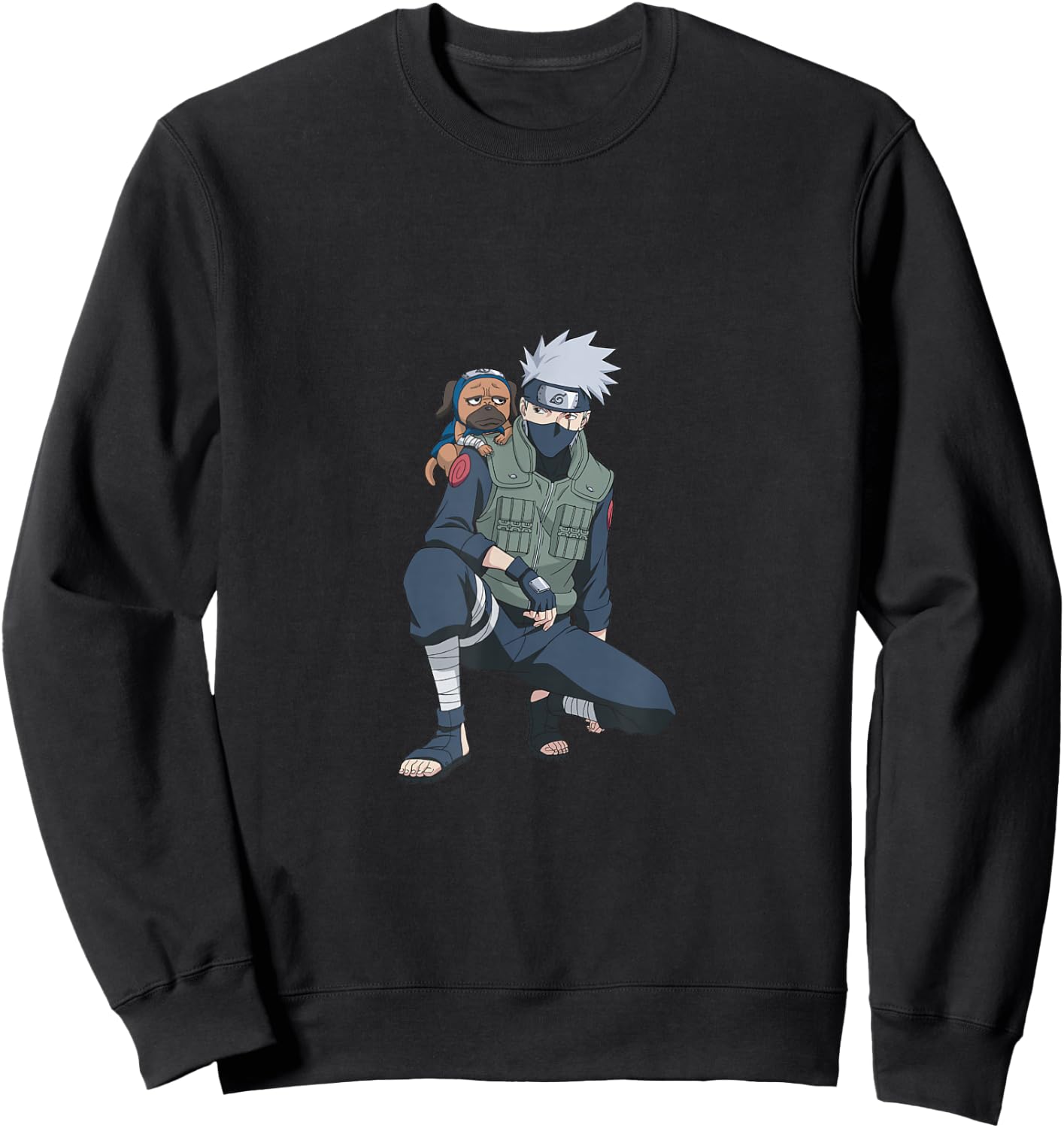 Naruto Shippuden Kakashi & Pakkun Small Sweatshirt - Sweatshirt | Black