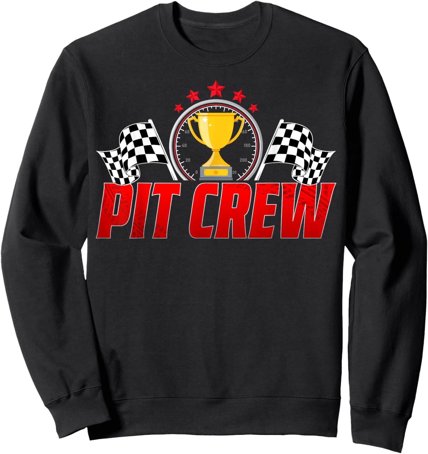 Pit Crew Family Birthday Party Racing Men Women Race Car Sweatshirt - Sweatshirt | Black