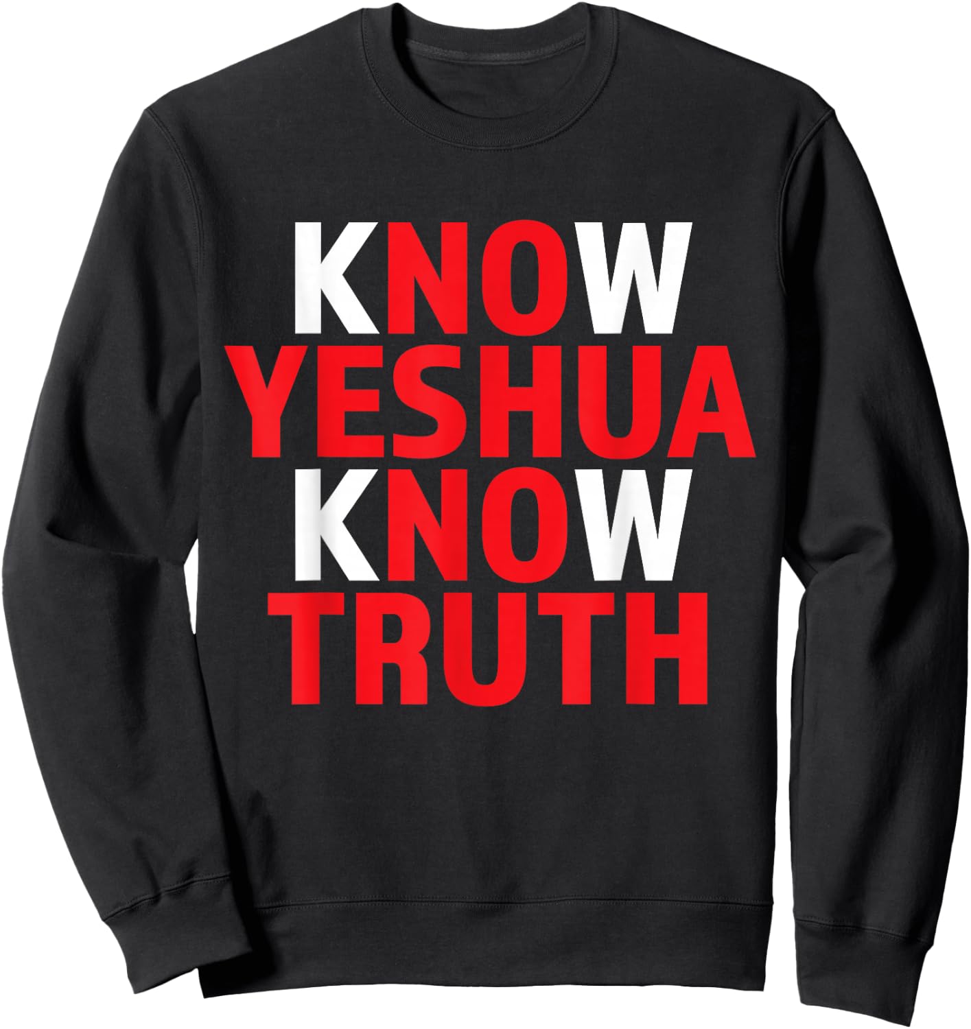 Yeshua Shirt Christian Faith Hebrew Name for Jesus Religious Sweatshirt - Sweatshirt | Black