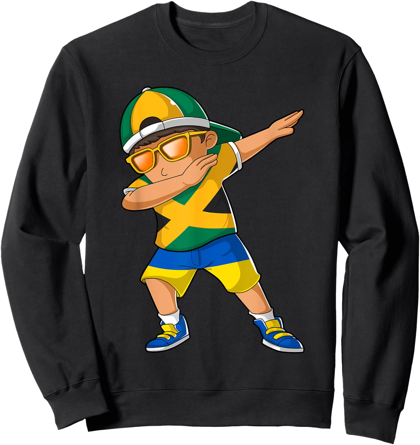 Half Jamaican Half Ukrainian Boy Jamaica Ukraine Flag Sweatshirt - Sweatshirt | Black