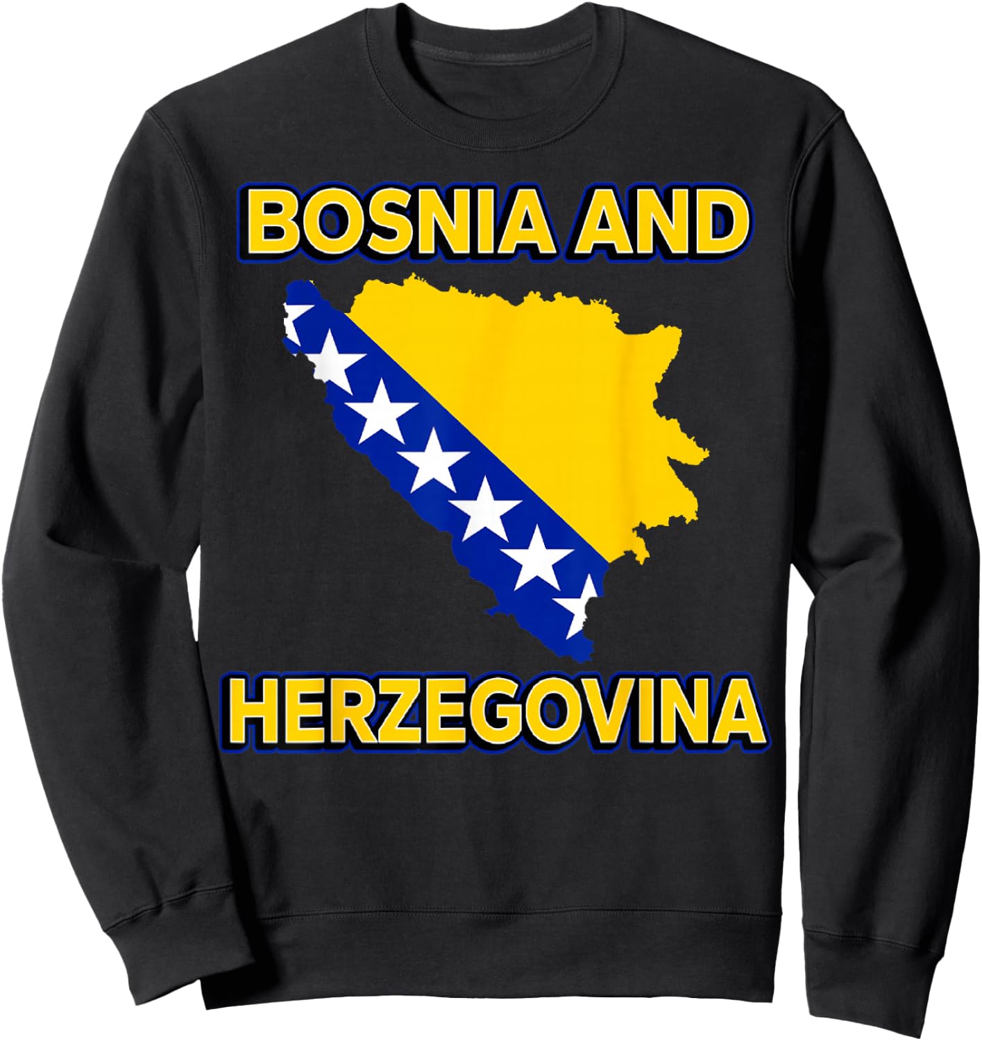 Bosnian And Herzegovina Flag Men Women Kids Bosniak Sweatshirt - Sweatshirt | Black